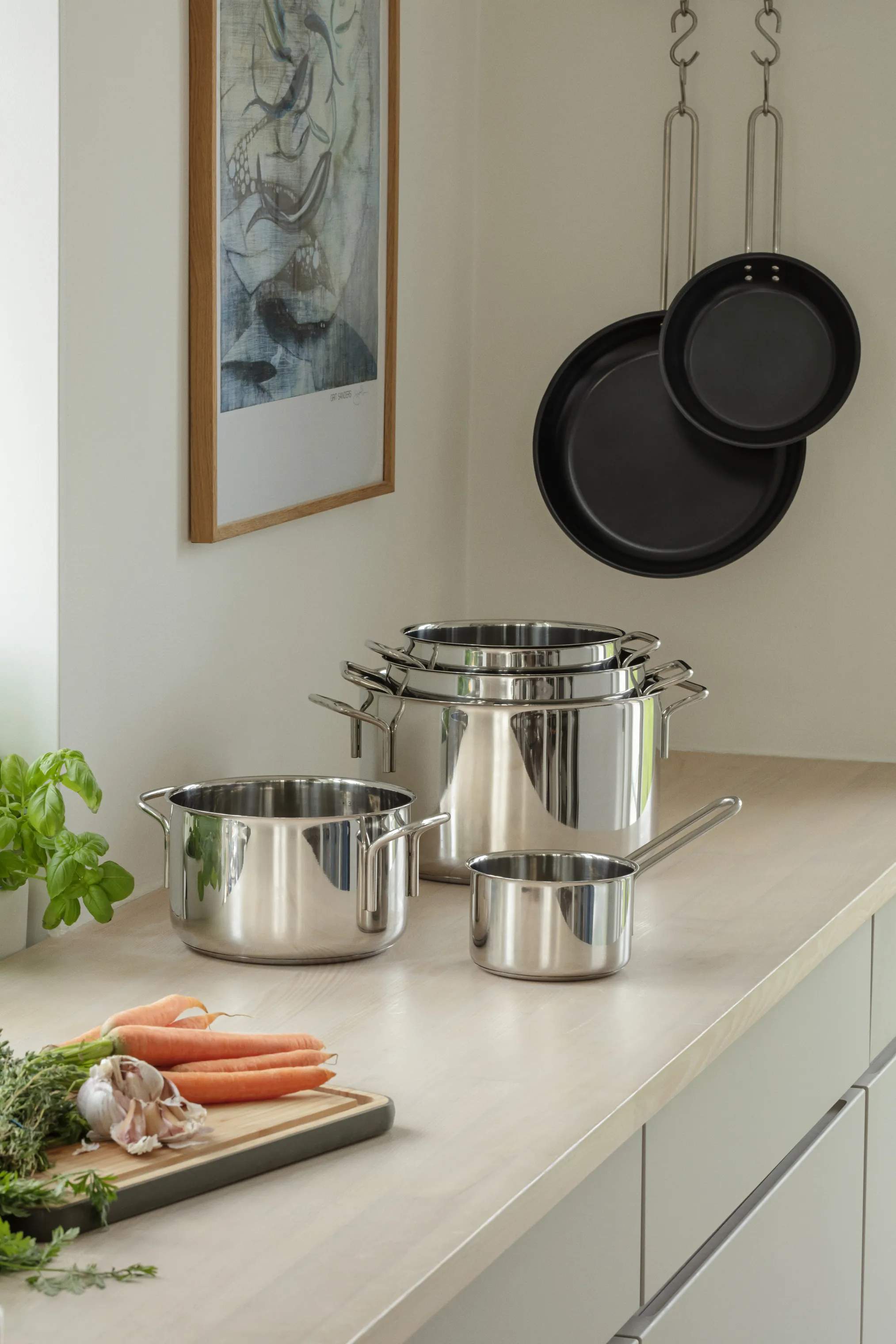 Eva Trio Grydesæt Stainless Steel Gryde- og pandesæt - 7 dele i Polished steel, 2