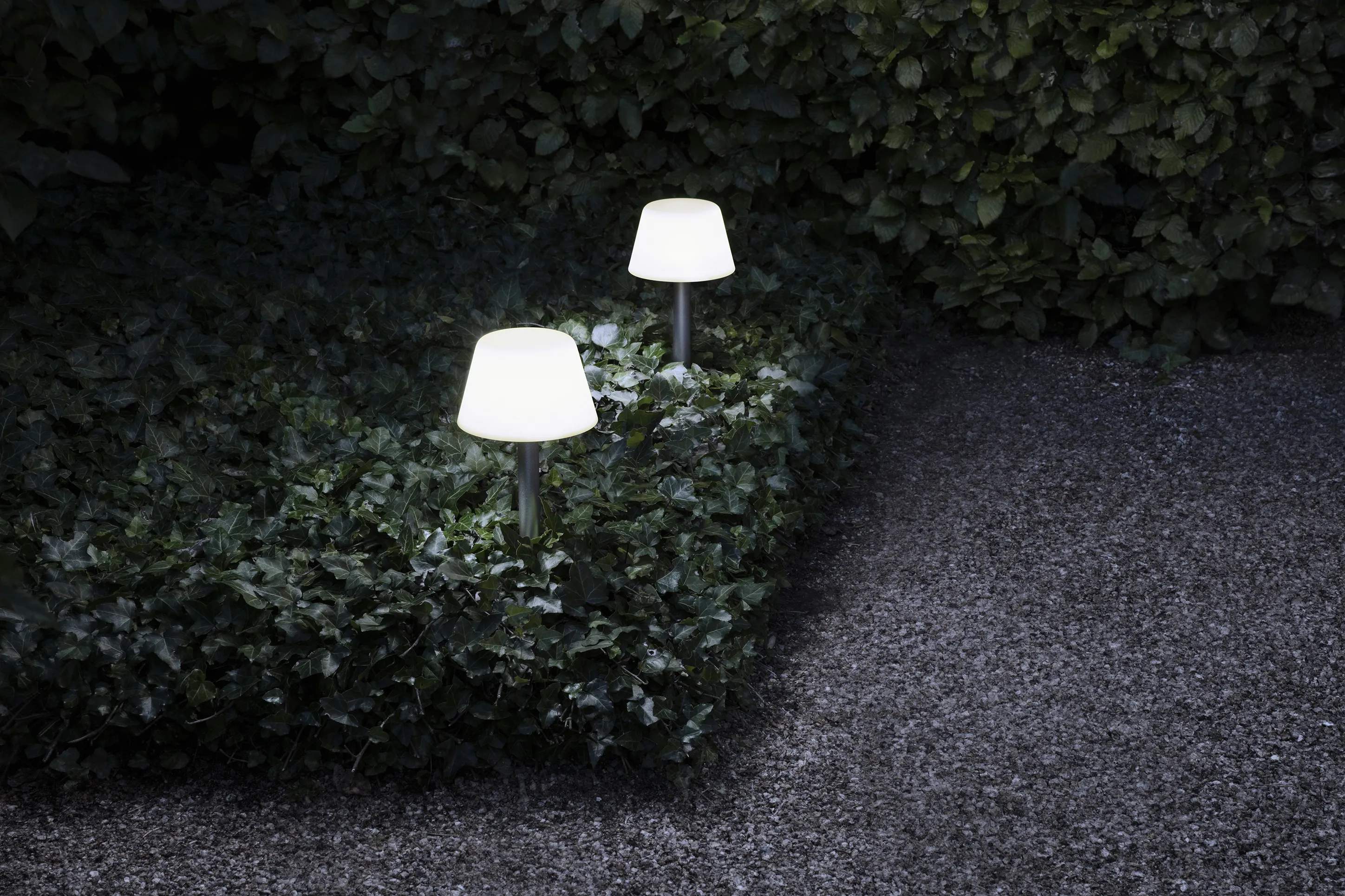Eva Solo Bedlamper SunLight Havespyd i Hvid/stål, 37 cm, 3