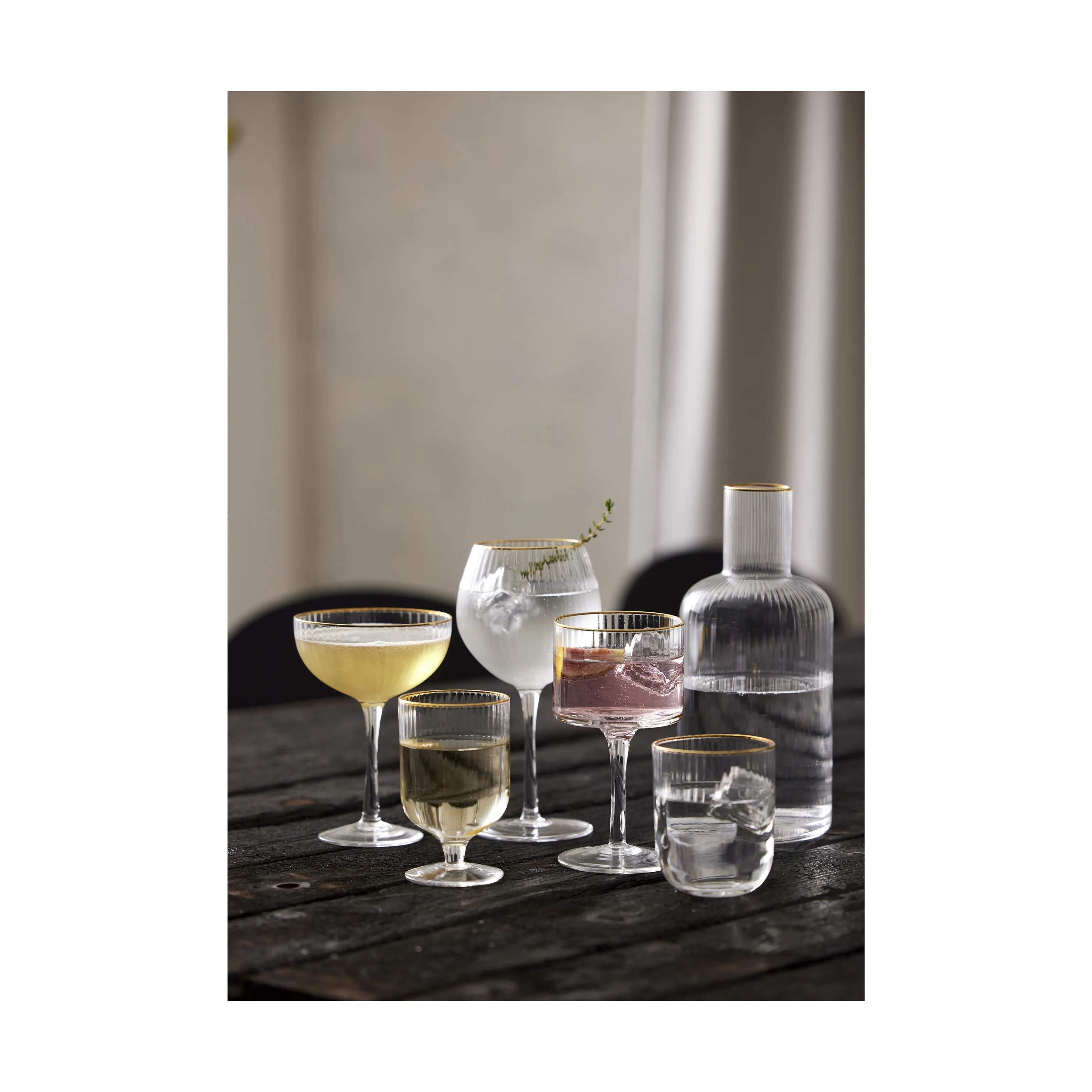 Lyngby Glas Cocktailglas Palermo Cocktailglas - 4 stk. i klar/guldfarvet, 6