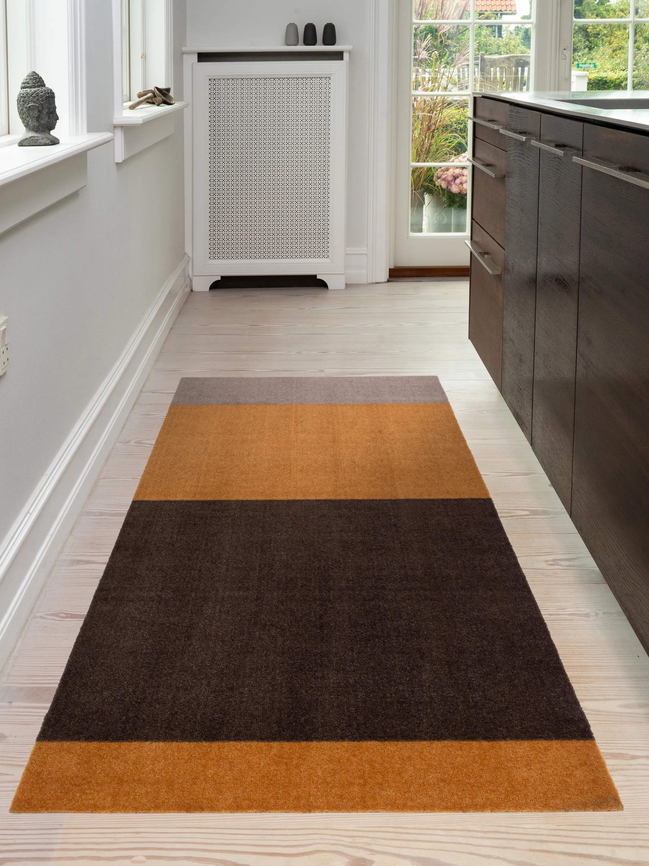 Tica Copenhagen Gulvtæpper Stripes Horisontal Gulvtæppe i Dijon/brun/sand, B90 x L200 cm, 2