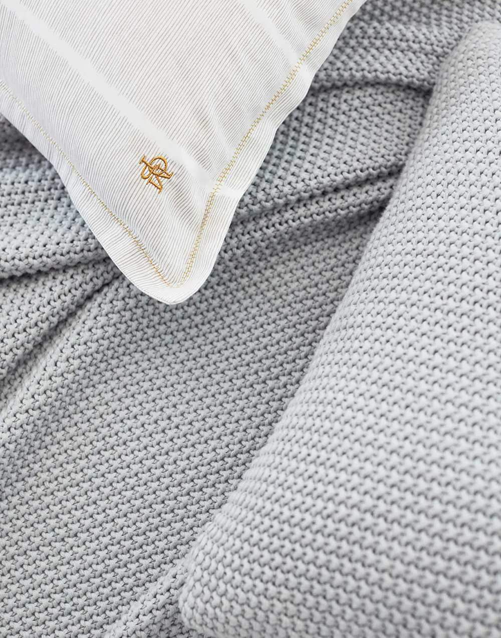 Marc O'Polo Pyntepuder Nordic Knit Pyntepude i Silver, H30 x B30 cm, 3