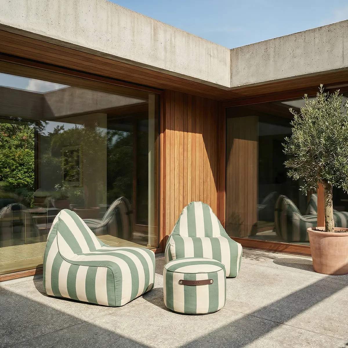 SACKit Loungestole Sækkestol i Olive, 3
