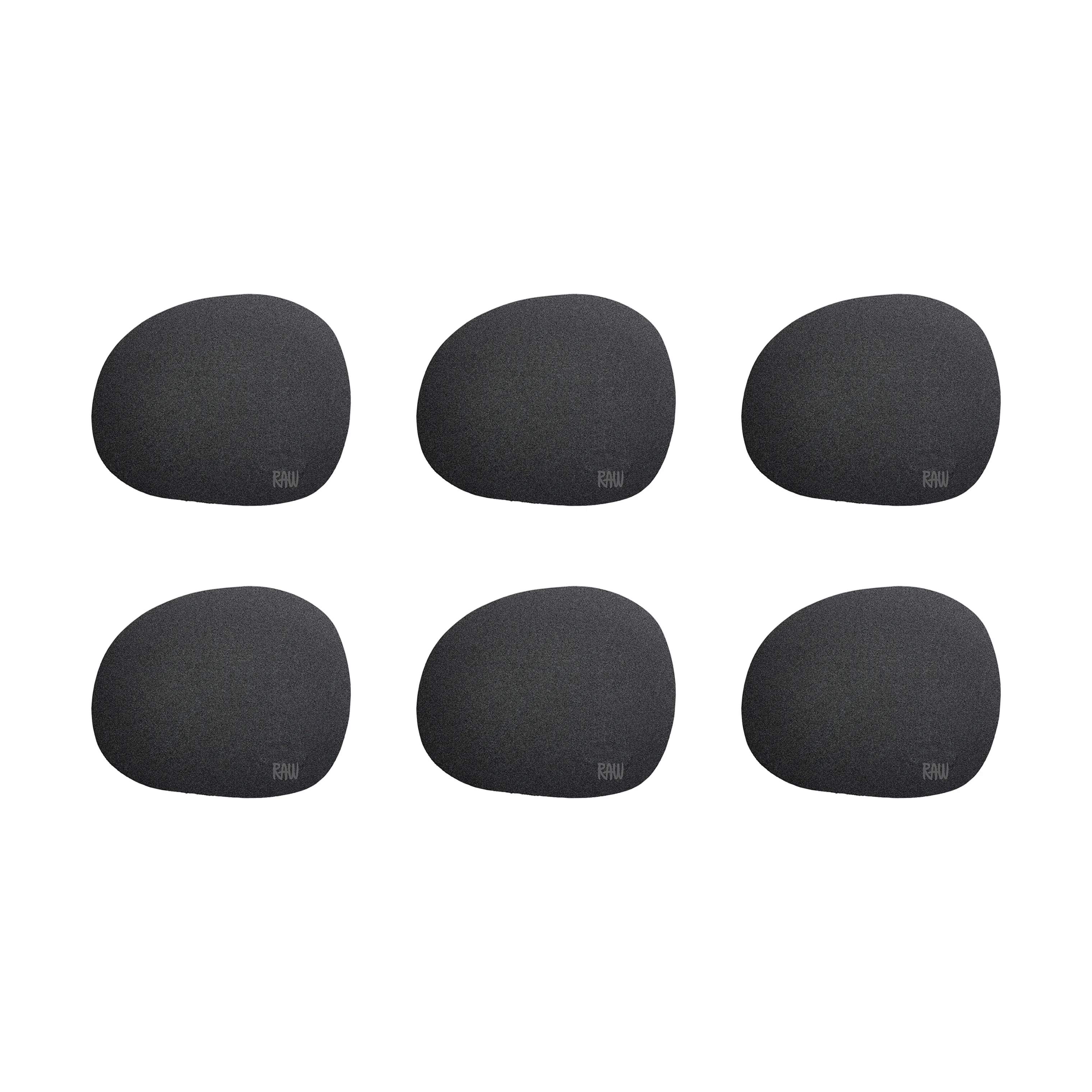 RAW by Aida Glasbrikker og coasters Coaster - 6 stk. i Black, 1