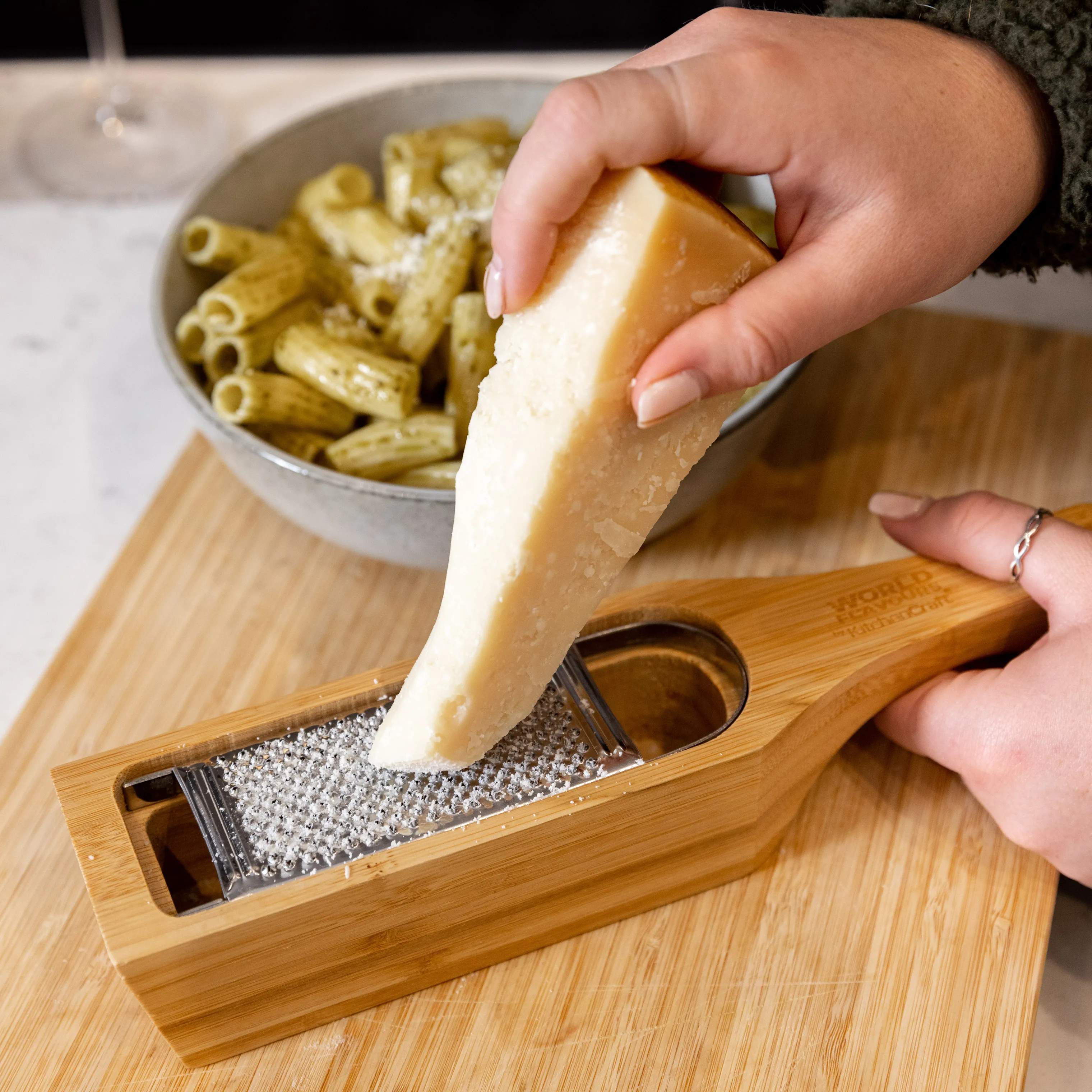 KitchenCraft Rivejern World of Flavours Rivejern i Natur, 3