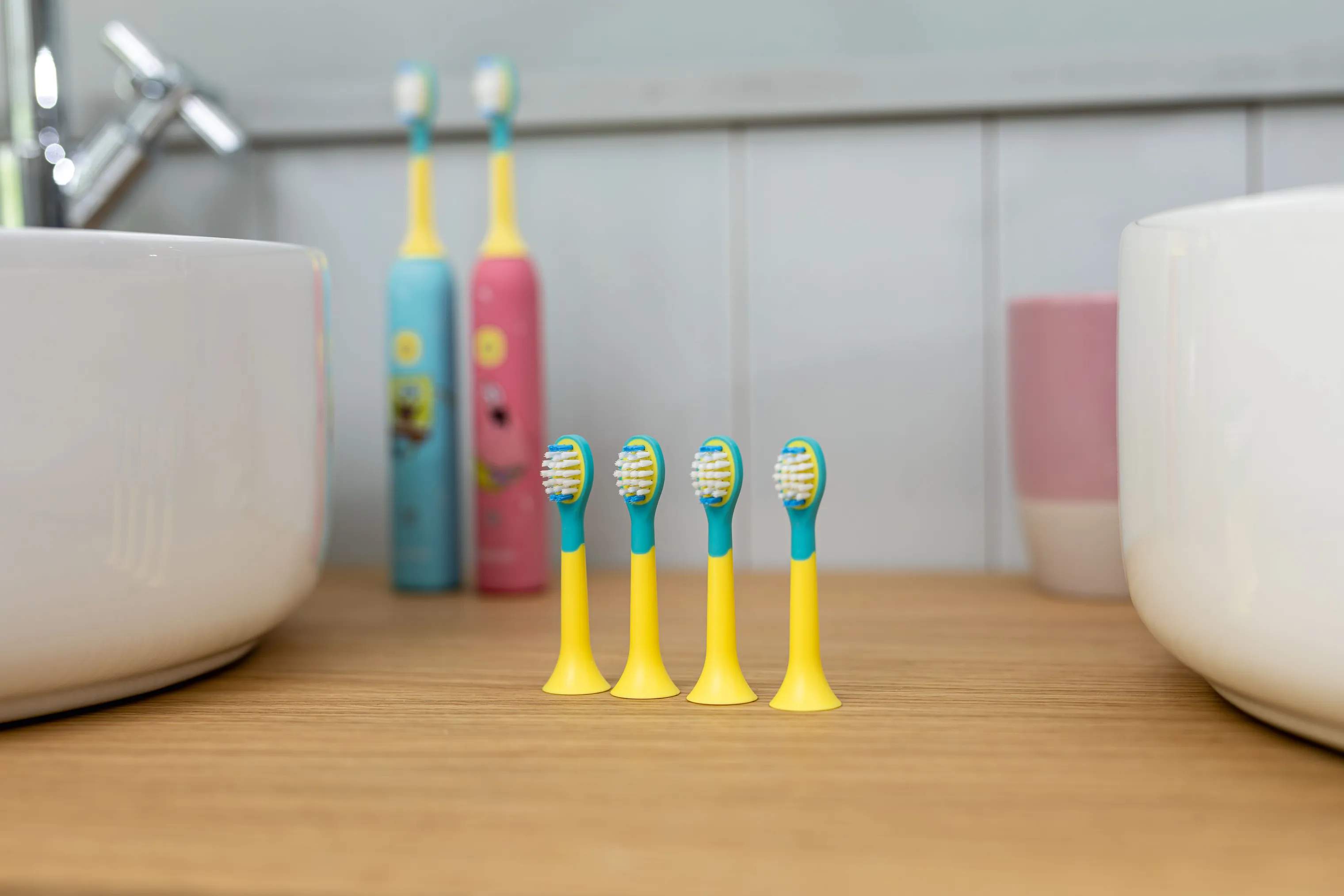 Beurer Tandbørstehoveder SC011B SonicCare Kids Soft Tandbørstehoved - 4 stk. i Gul, 2