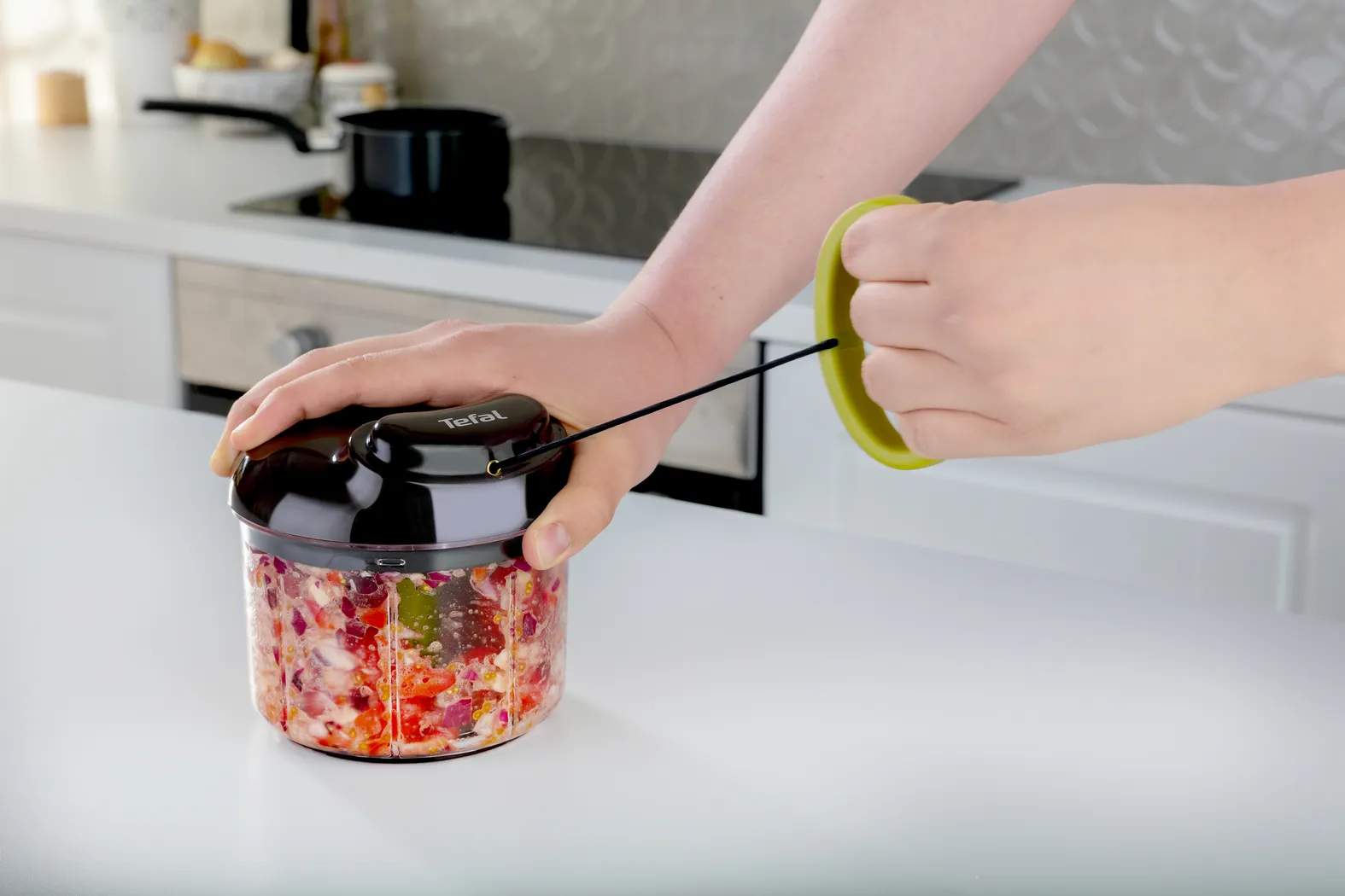 Tefal Minihakkere 5 second chopper Minihakker i Klar / Sort / Grøn, 5