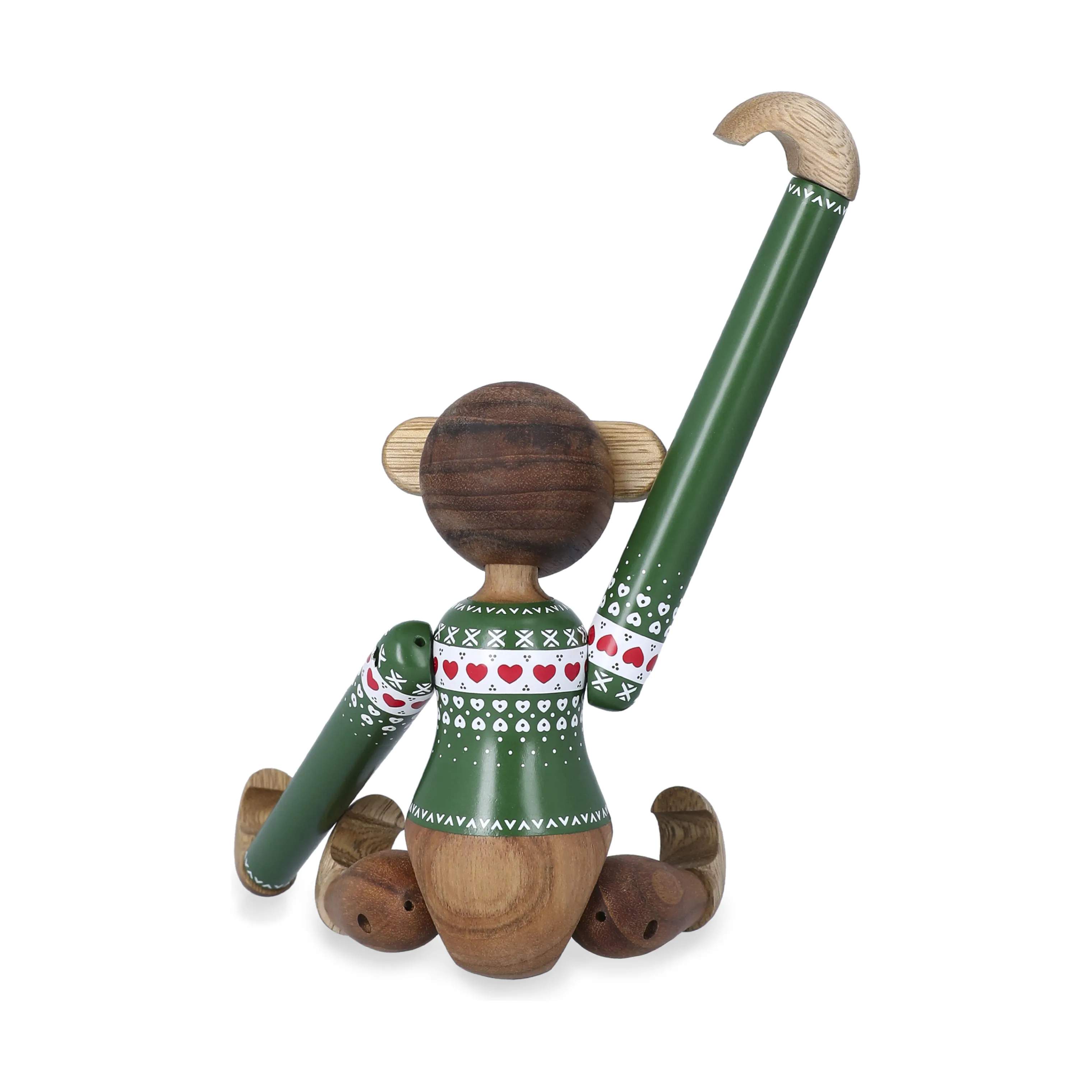 Kay Bojesen Julefigurer Monkey Abe m. julesweater - Lille i Grøn, 19,5 cm, 6