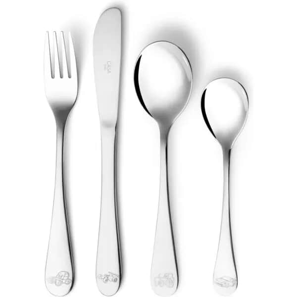 Casa Kids Børnebestik Børnebestik - 4 dele i stål bil, 1