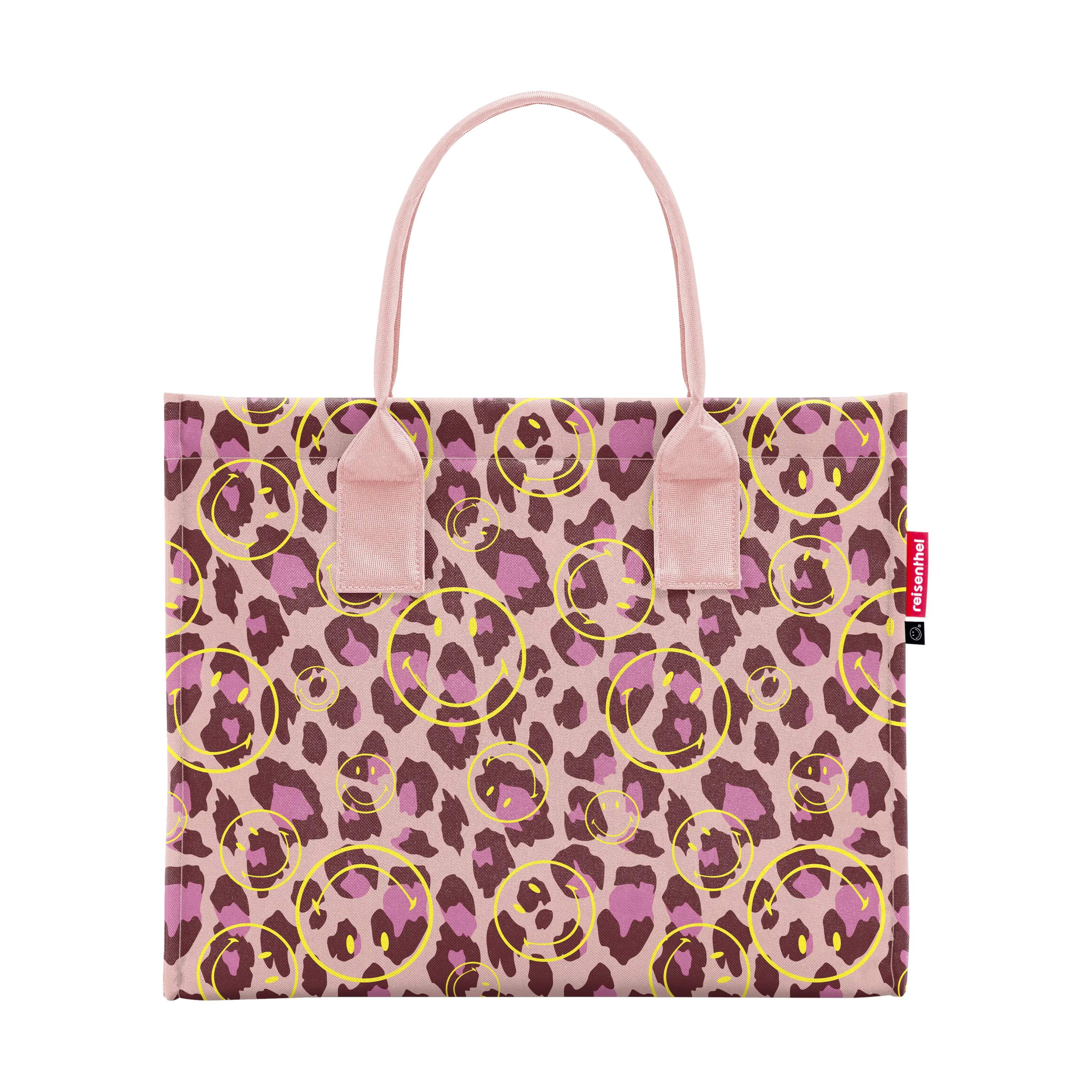 Reisenthel Indkøbskurve Daily Shopper Taske i Pink leo med smiley, 1