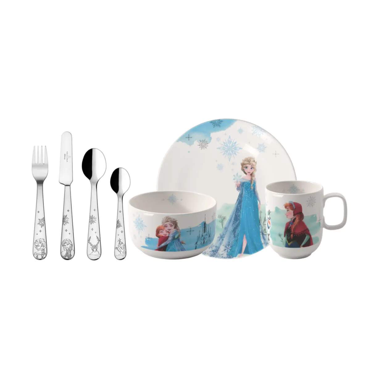 Villeroy & Boch Børnetallerkener Disney Frozen Børnespisesæt - 7 dele i 7 stk., 1