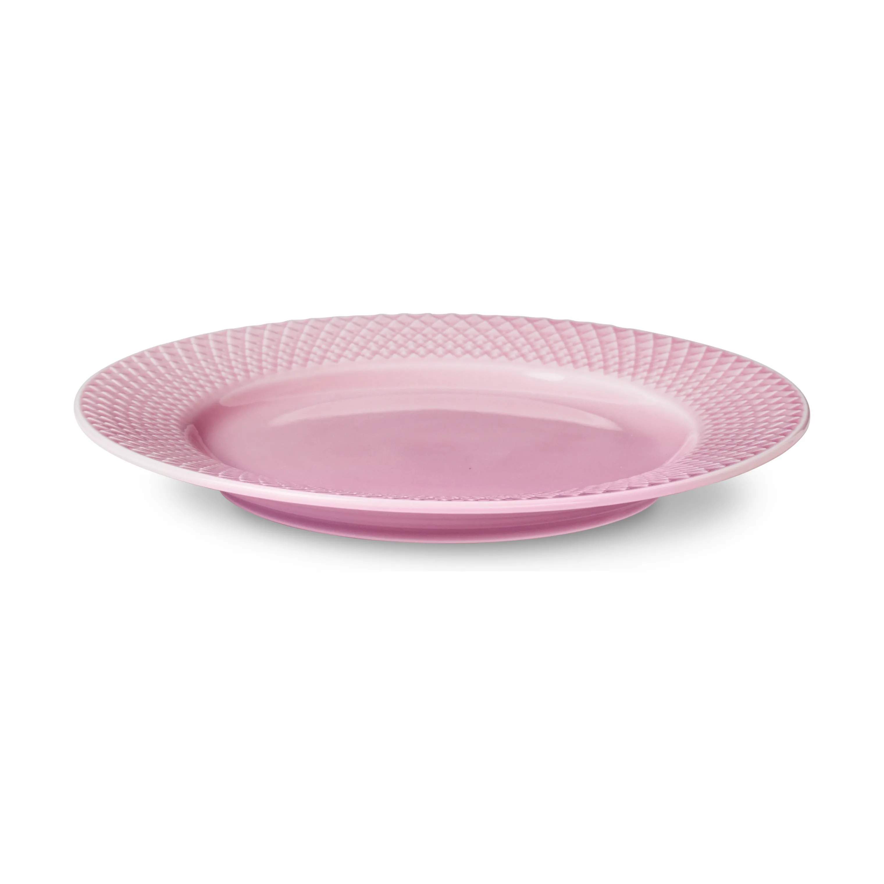 Lyngby Porcelæn Frokosttallerkener Rhombe Color Frokosttallerken i Rosa, 21 cm, 4