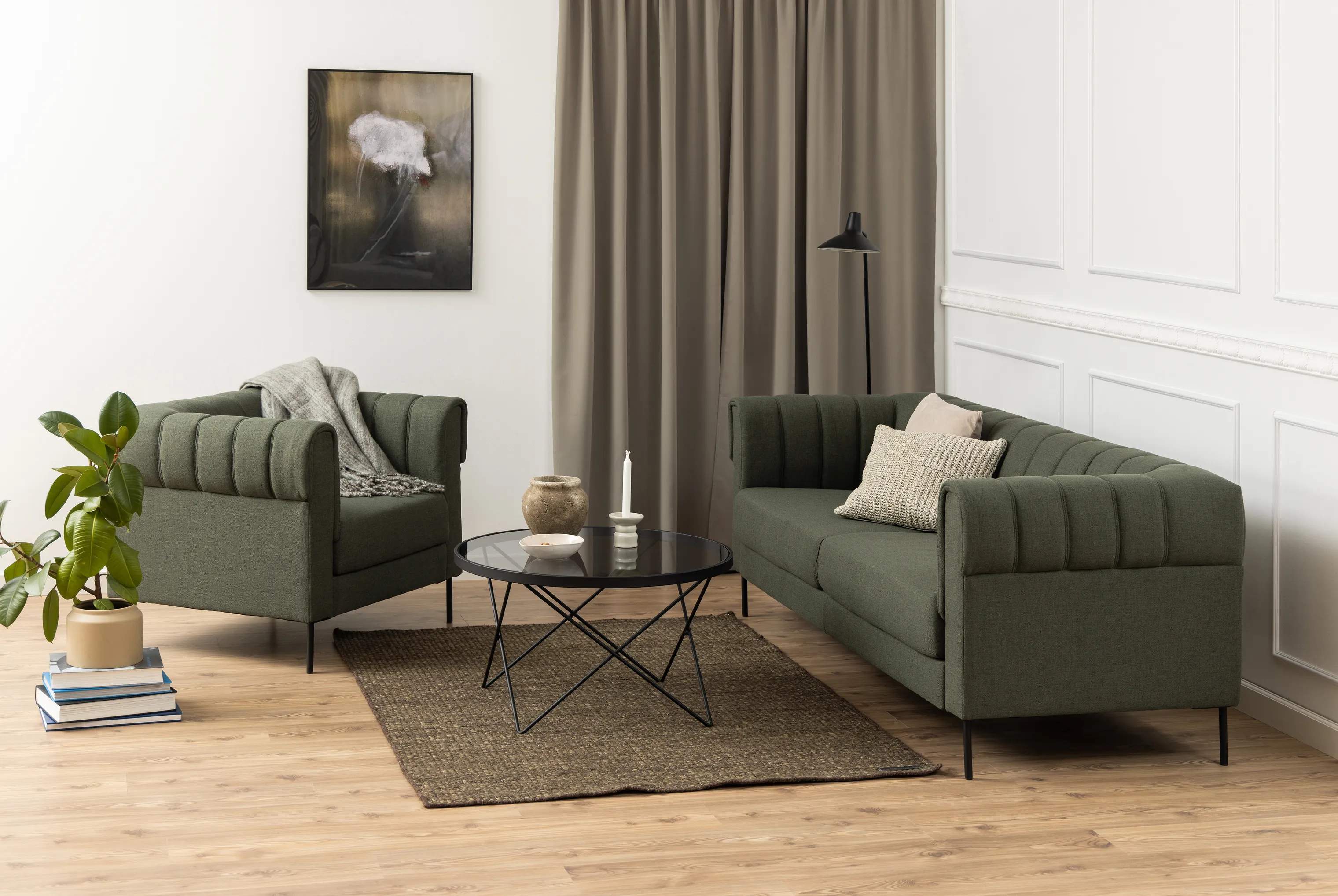 CASA Living Sofaborde Cuxton Sofabord i Grå/mat sort, 2