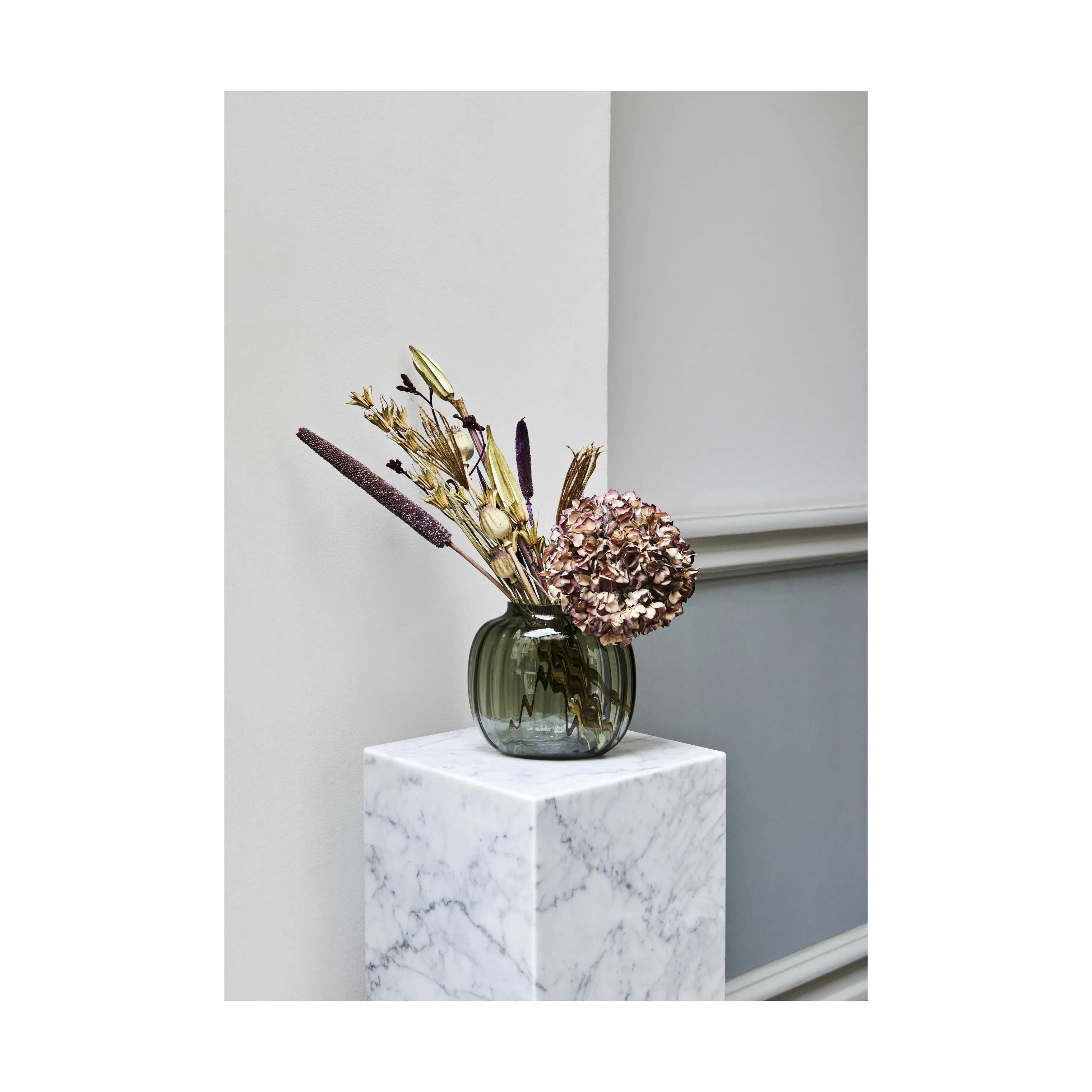 Holmegaard Vaser Primula Oval Vase i Smoke, 17,5 cm, 3