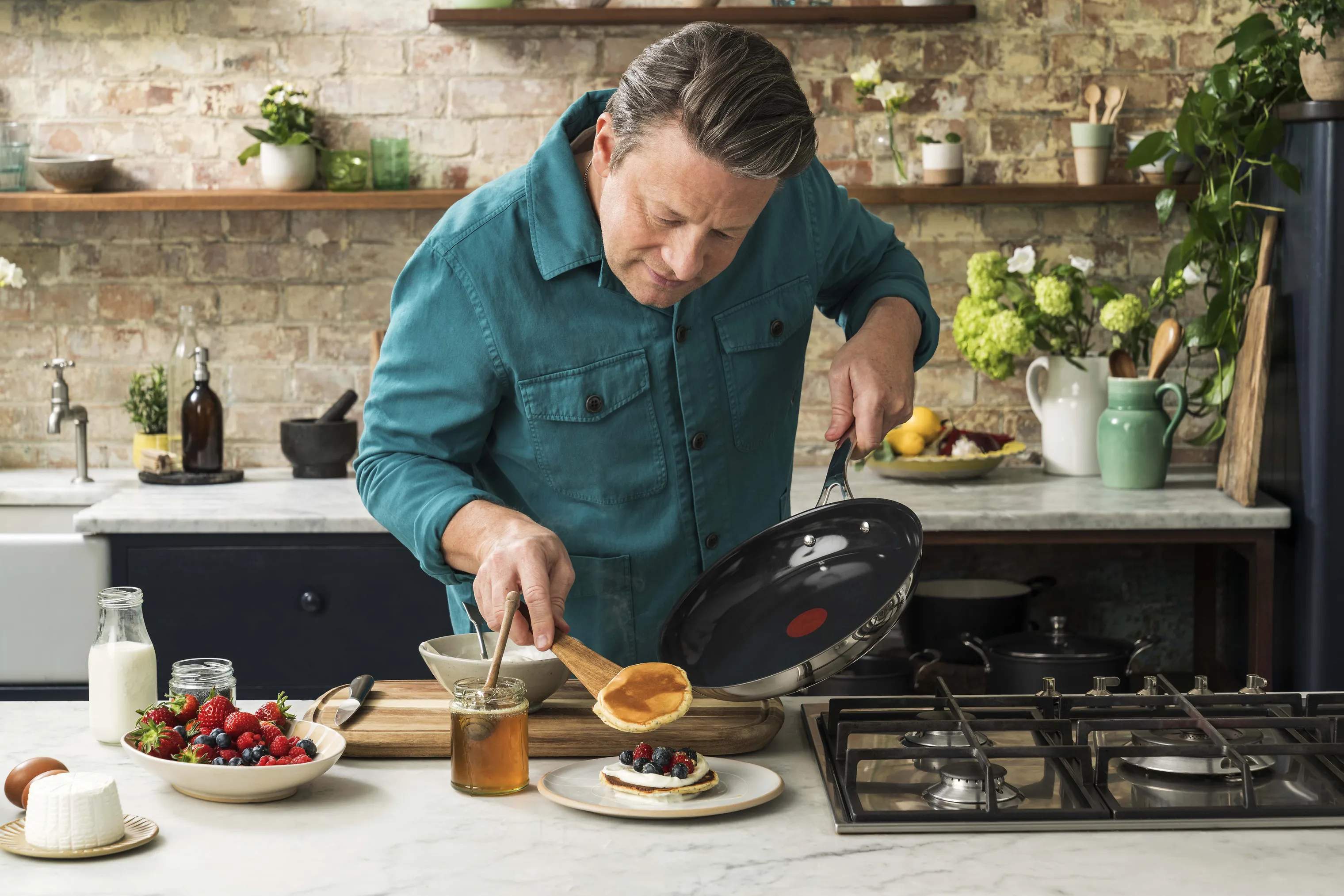 Jamie Oliver by Tefal Stegepander Cook Smart Stegepande i 24 cm, 2