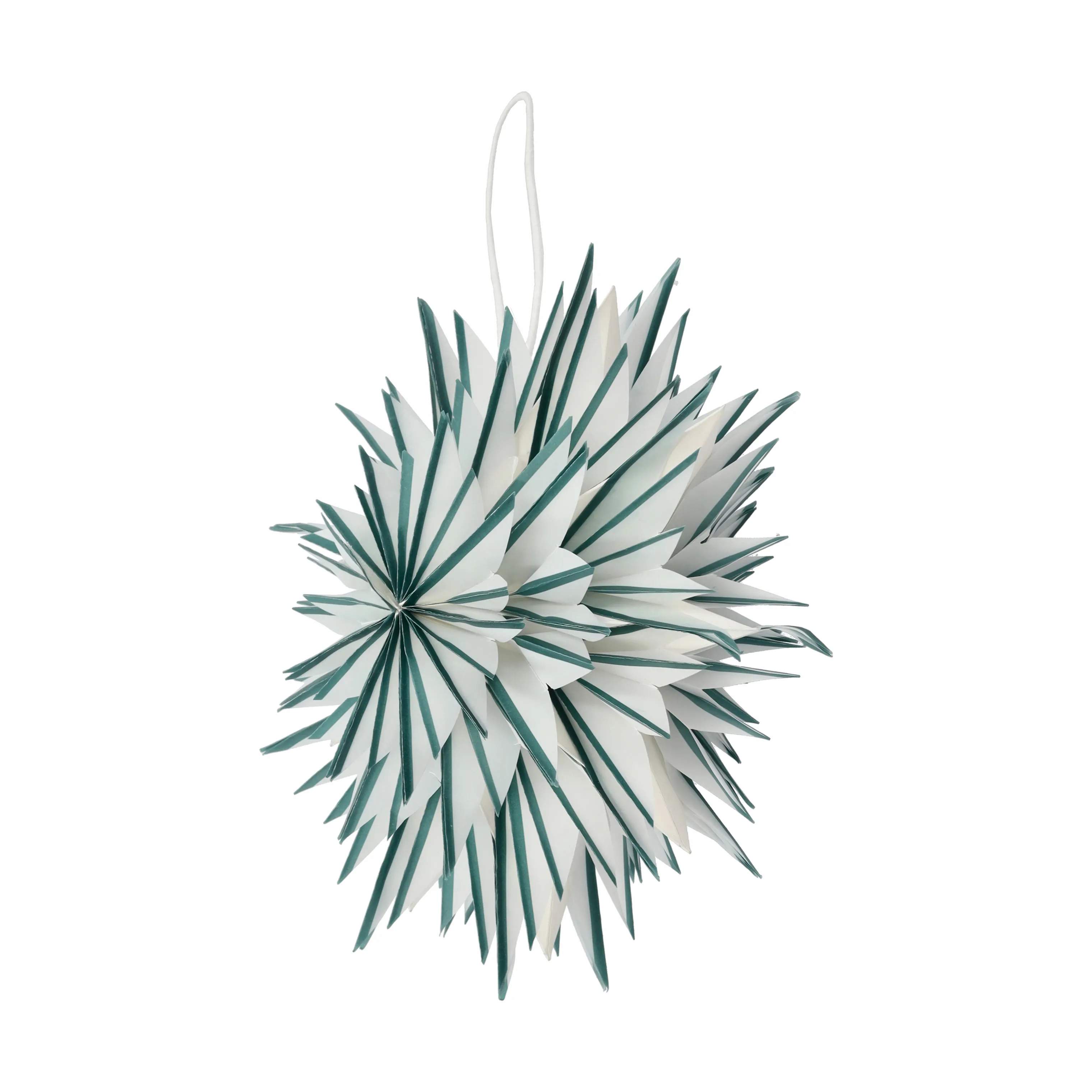 Casa Christmas Juleophæng Stjerne i Hvid/grøn, 25 cm, 3