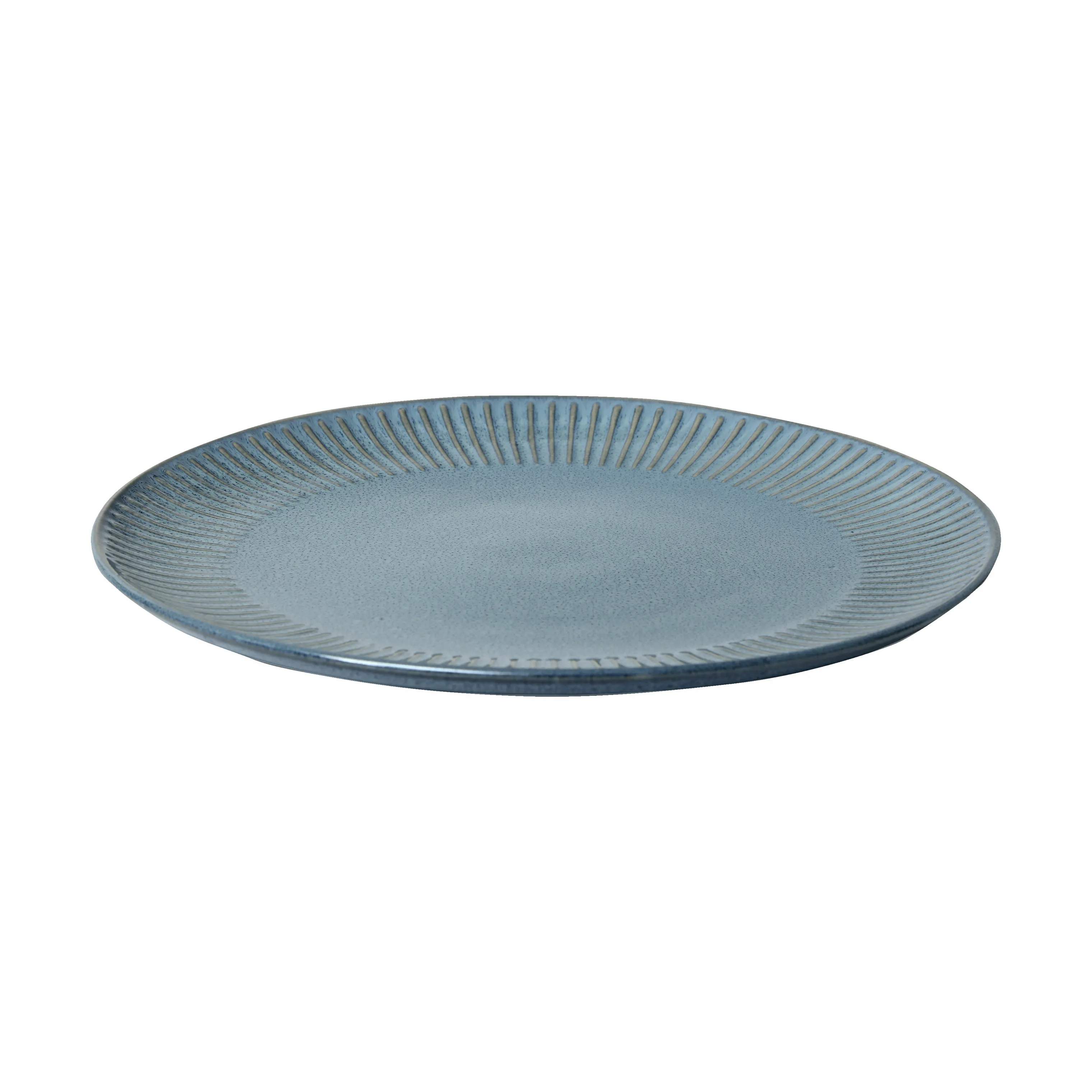 CASA Living Middagstallerkener Sofia Riflet Tallerken i Blå, 27 cm, 4