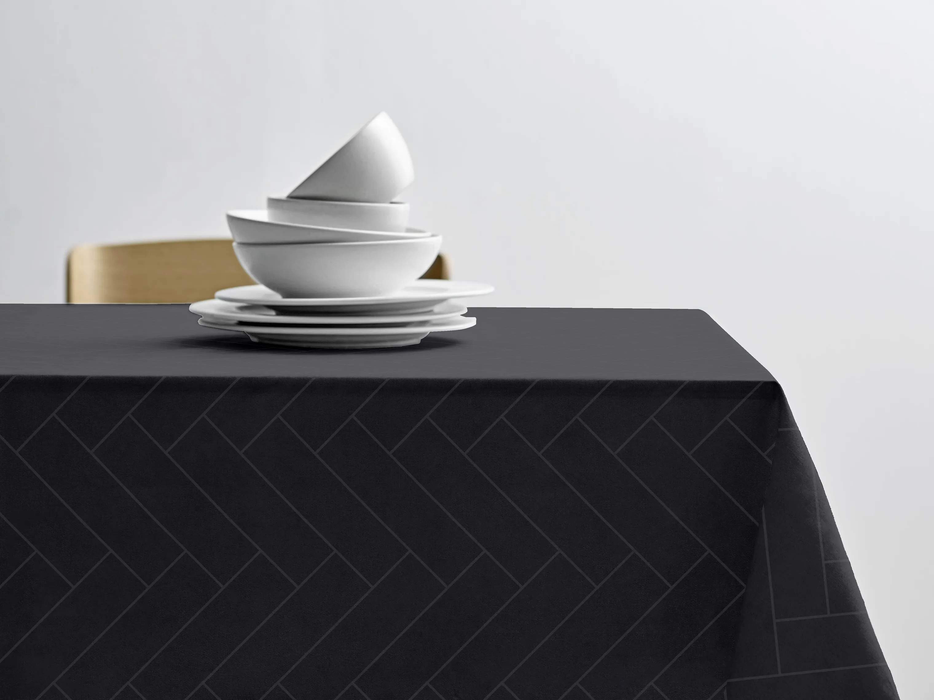 Södahl Duge Tiles Damask Dug i Ash, B140 x L220 cm, 2