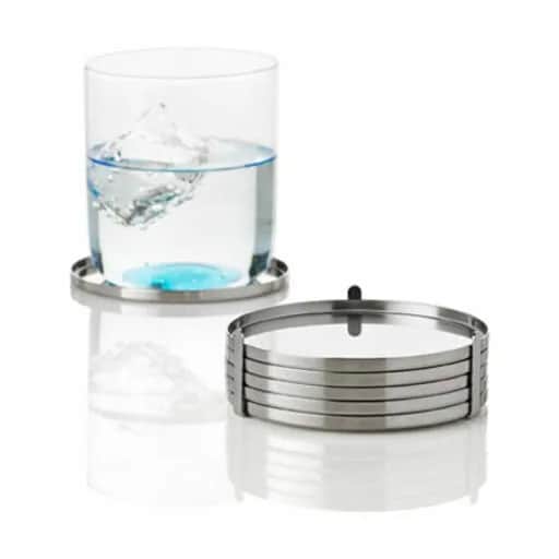 Stelton Glasbrikker og coasters Cylinda-line AJ Glasbrik - 6 stk. i Sølvfarvet, 8,5, 4
