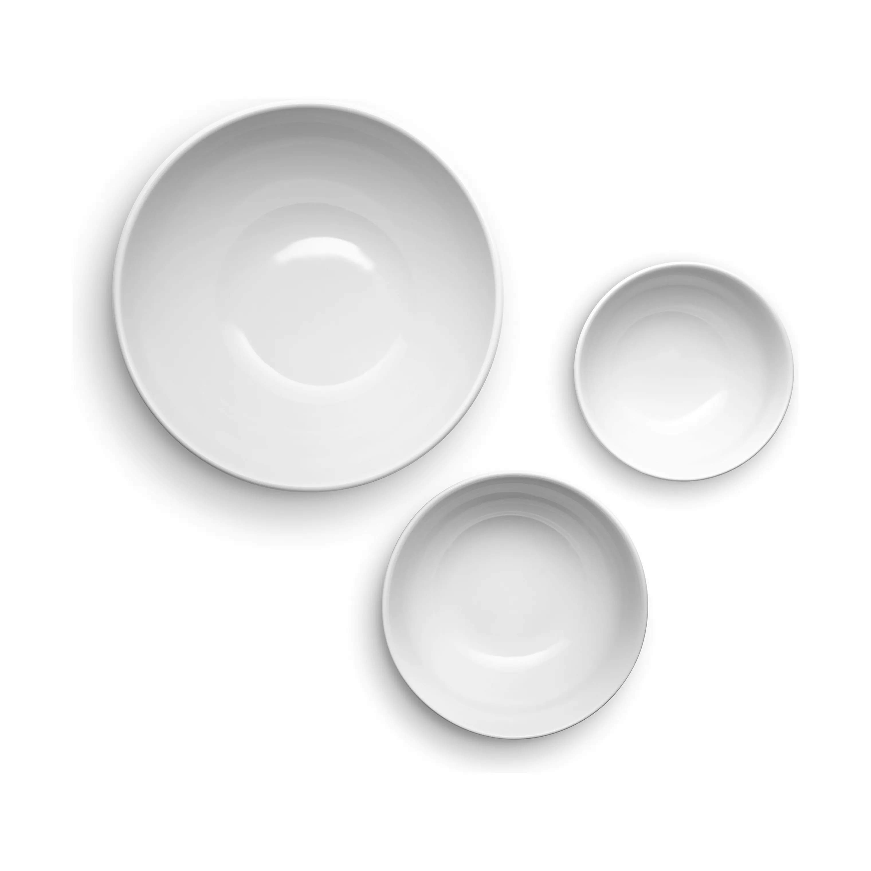 Eva Trio Serveringsskåle Legio Nova Skålsæt - 3 dele i Hvid, 0,2/0,3/1 liter, 4