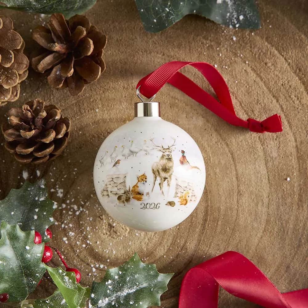 Royal Worcester Julekugler Wrendale Julekugle - Snow place like home i Snow place like home, 2