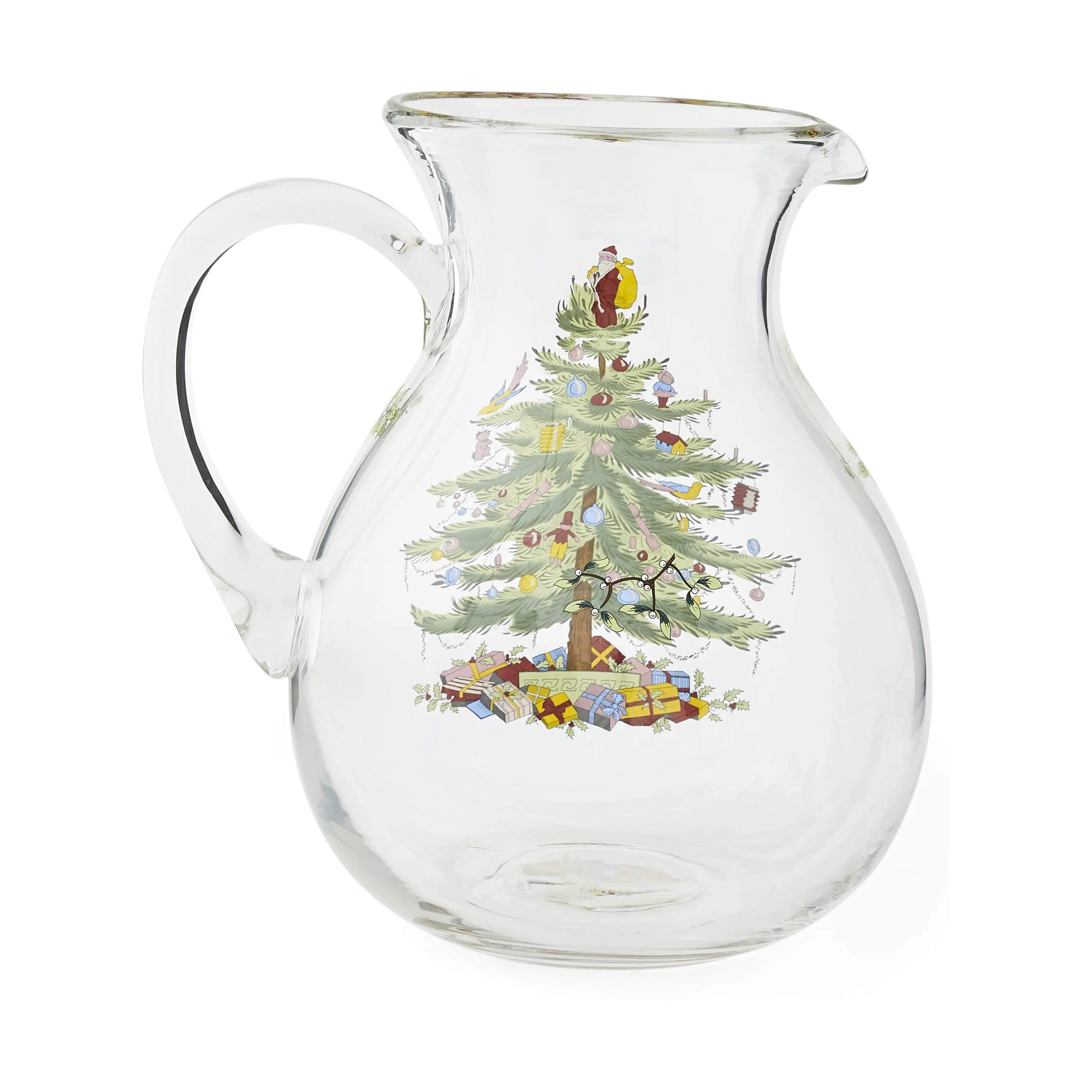 Spode Serveringskander Christmas Tree Kande i Hvid/grøn/rød, 4