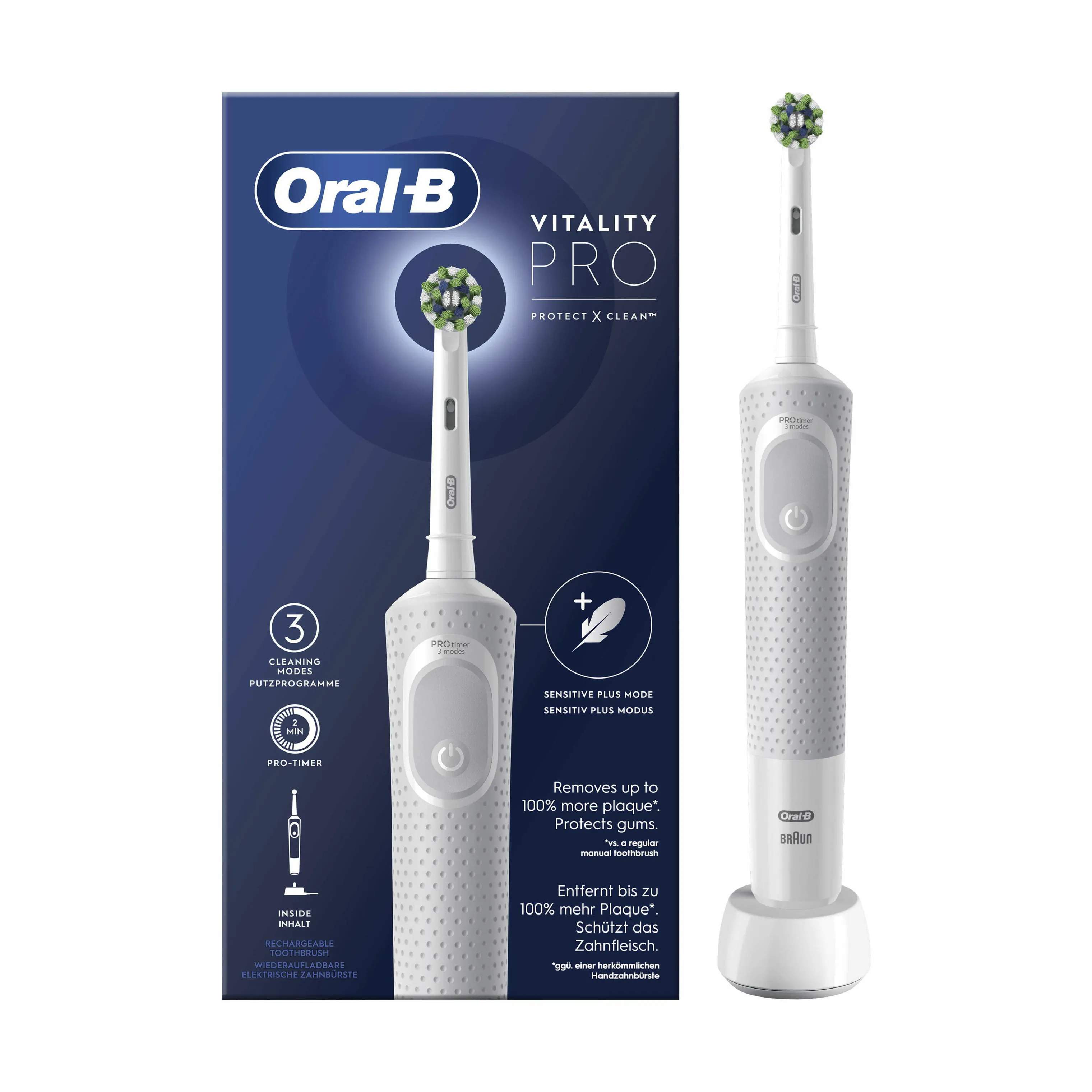 Vitality Pro Elektrisk Tandbørste, hvid, large