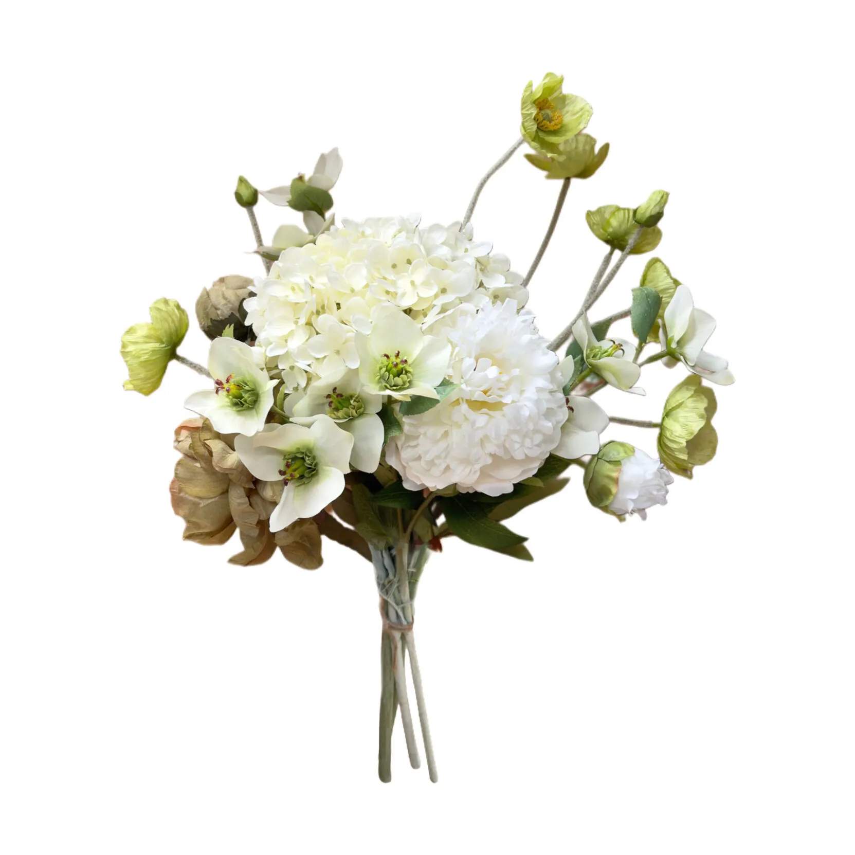 everbloom Kunstige blomster Blomsterbuket i Lime/White, 1