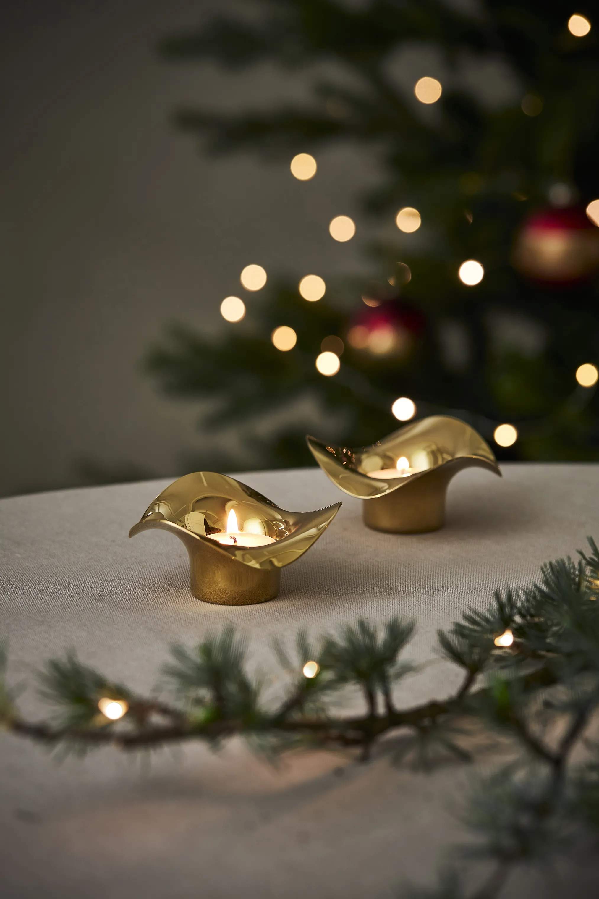 Georg Jensen Fyrfadsstage Cobra Fyrfadsstage - 2 stk. i Guldfarvet, 2