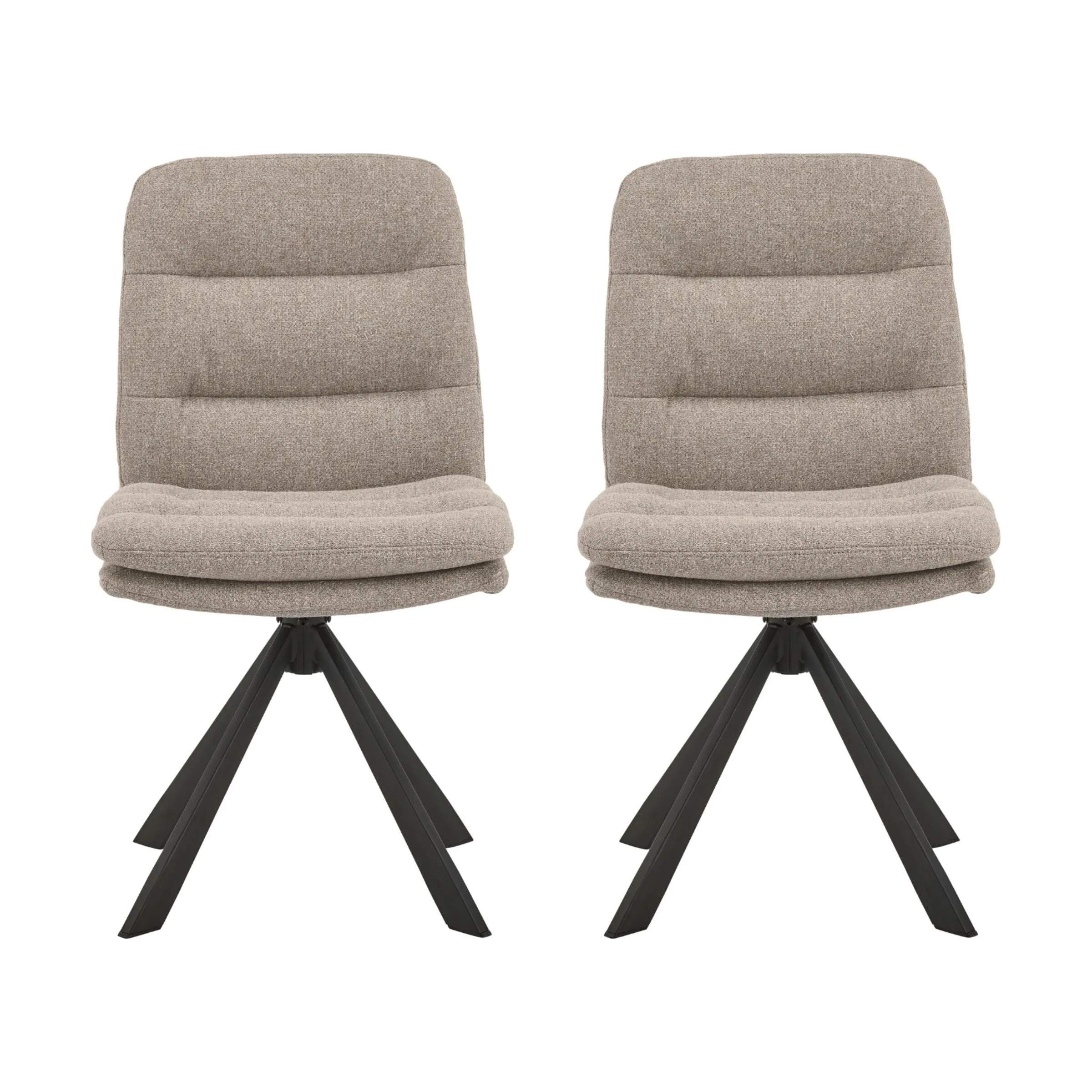 Dean Spisebordsstol - 2 stk, beige/mat sort, large
