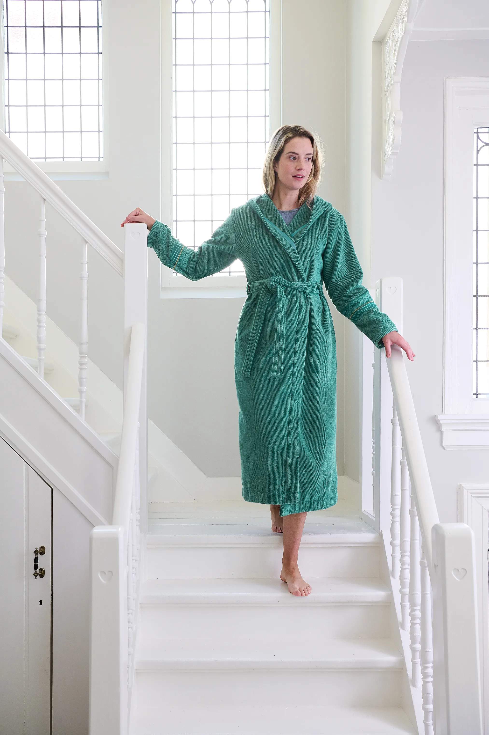 PIP Studio Morgenkåber Soft Zellige Badekåbe i Green, XS, 6