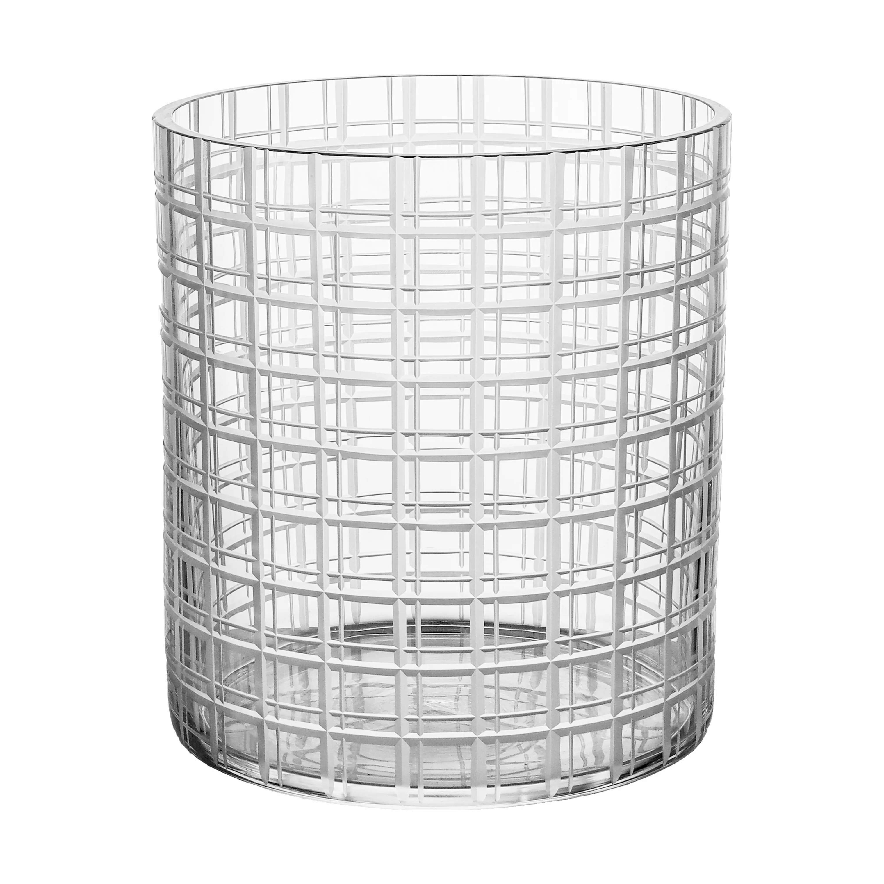 Cut In Number Vase, klar m. tern, large