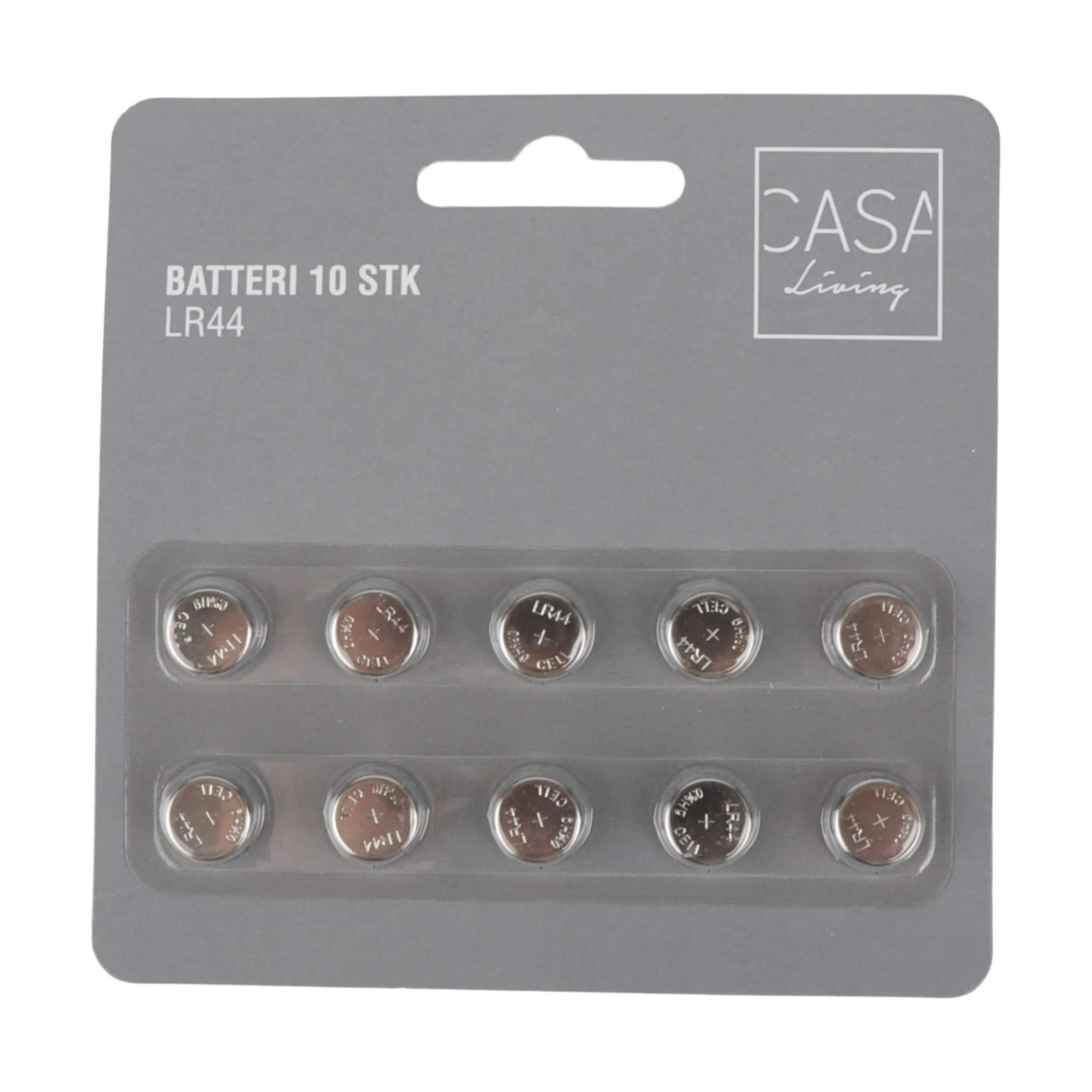 Batteri LR44 - 10 stk., grå, large