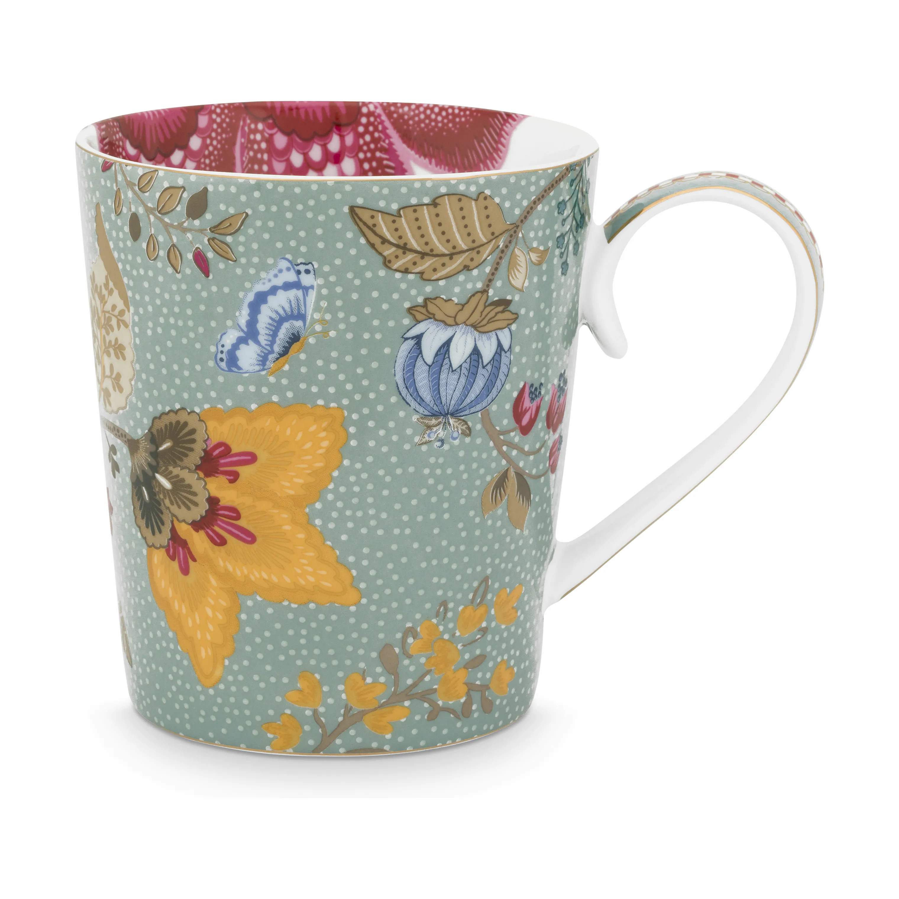 PIP Studio Krus og kopper med hank Early Bird Floral Fantasy Alfabet Krus - Q i Q, 3