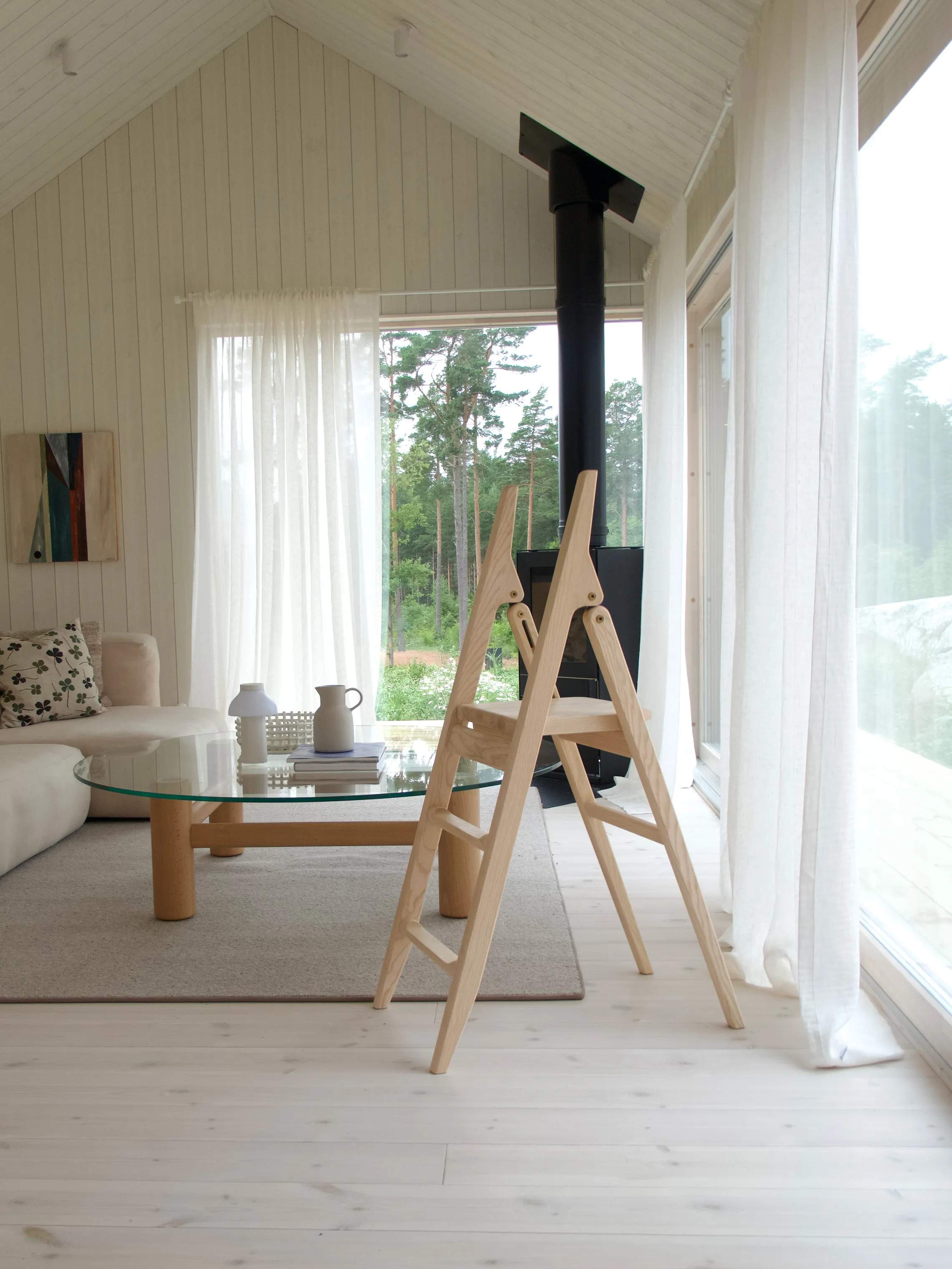 Svanefors Gardiner og gardinstænger Diana Gardin - 2 stk. i Offwhite, H280 x B140 cm, 4