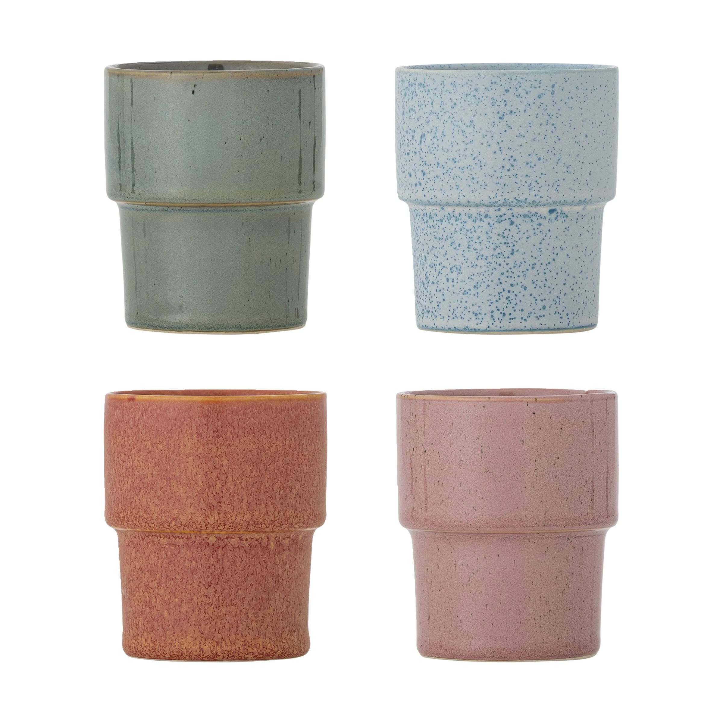 Bloomingville Krus og kopper uden hank Ewan Kop - 4 stk i Rose, 1