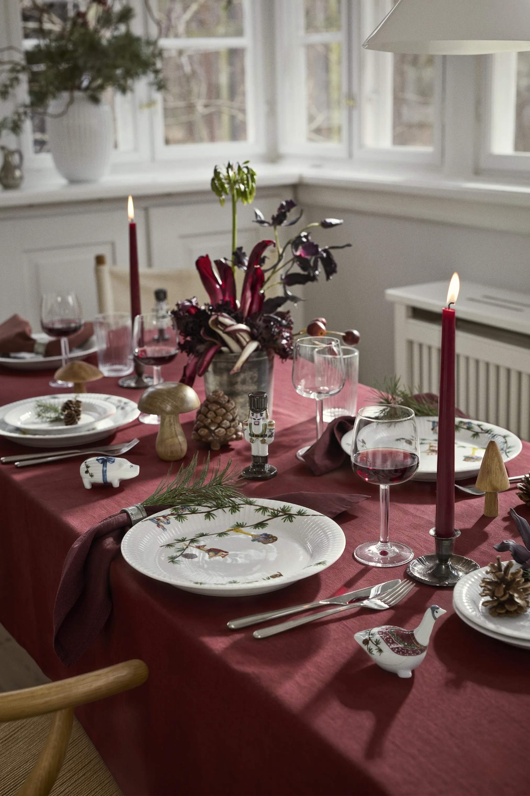 Kähler Middagstallerkener Hammershøi Jul Middagstallerken i Hvid m. deko, 8