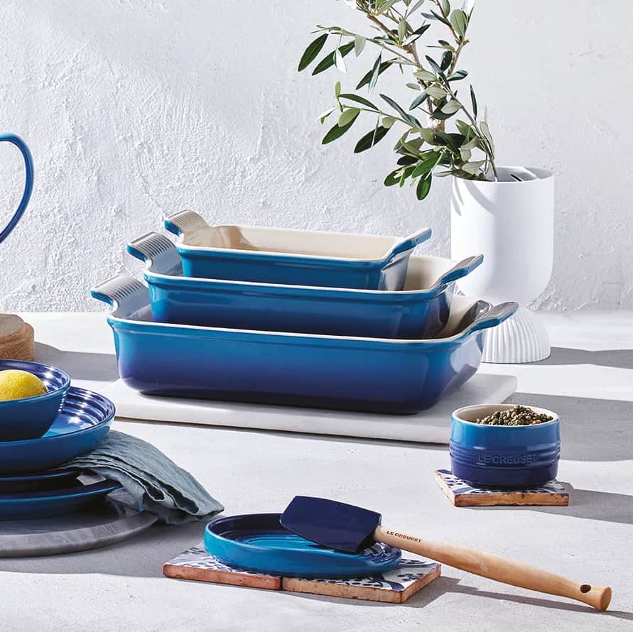 Le Creuset Ovnfaste fade Signature Heritage Ovnfast Fad i Azure , B20 x L32 cm, 3