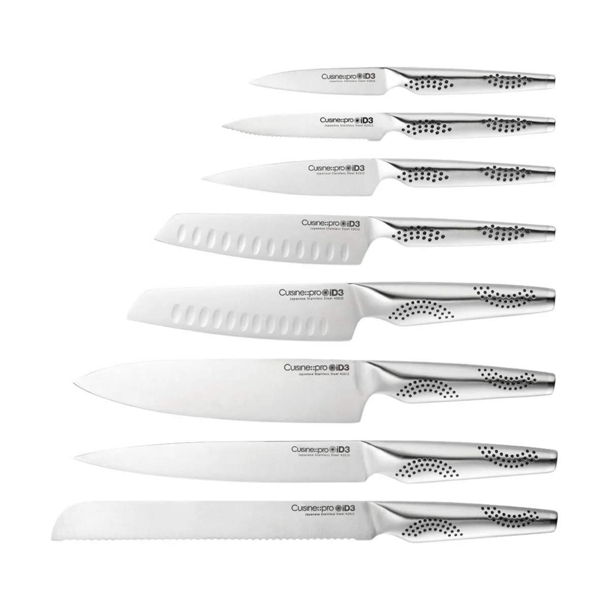 THE CUSTOM CHEF™ Knivblokke med knive Cuisine::pro®
iD3® Cuisine::pro iD3® THE EGG Knivblok - 9 dele i sølvfarvet/sort/træ, 4