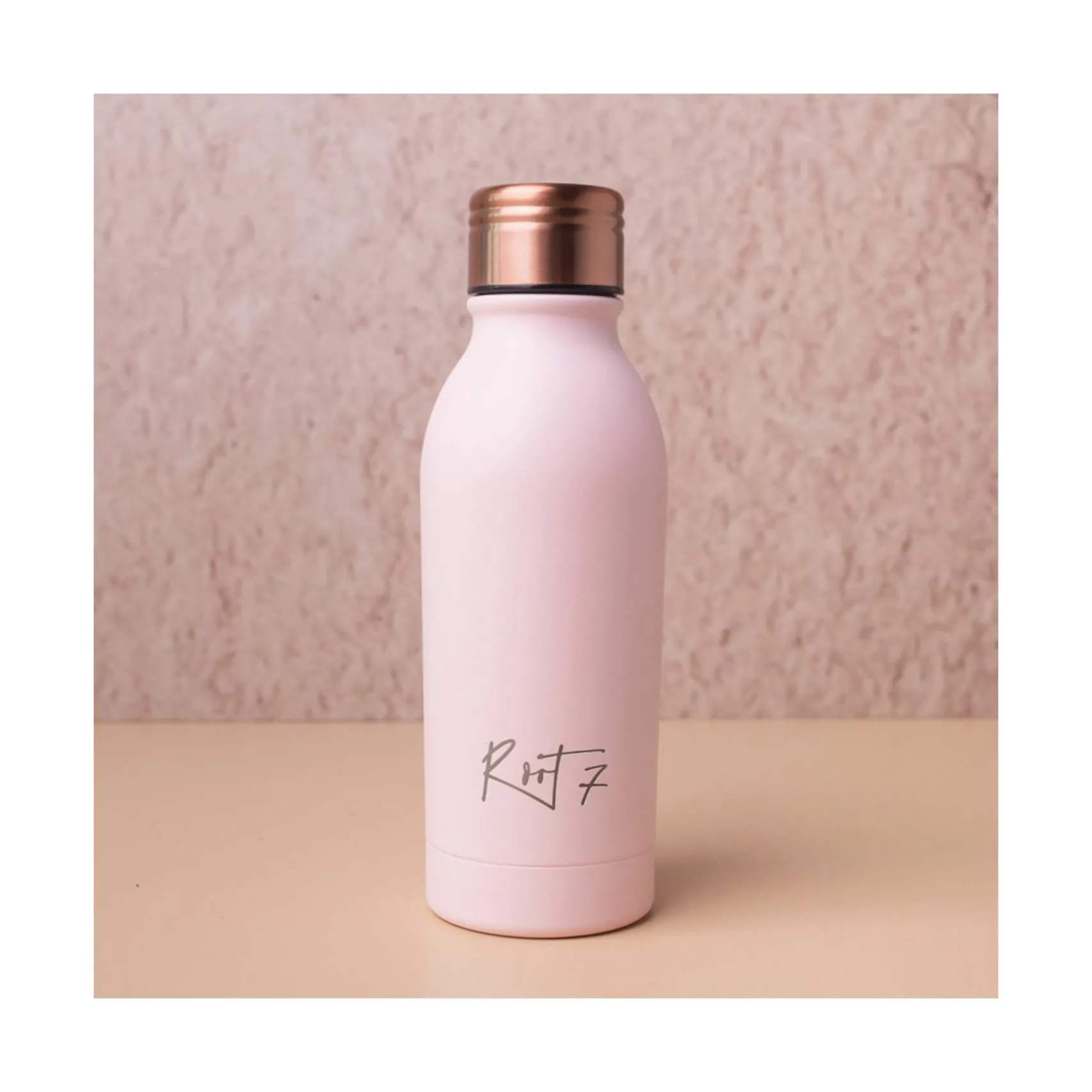 Root7 Drikkedunke OneBottle Termo Drikkedunk i Millennial Pink Powder, 350 ml, 2