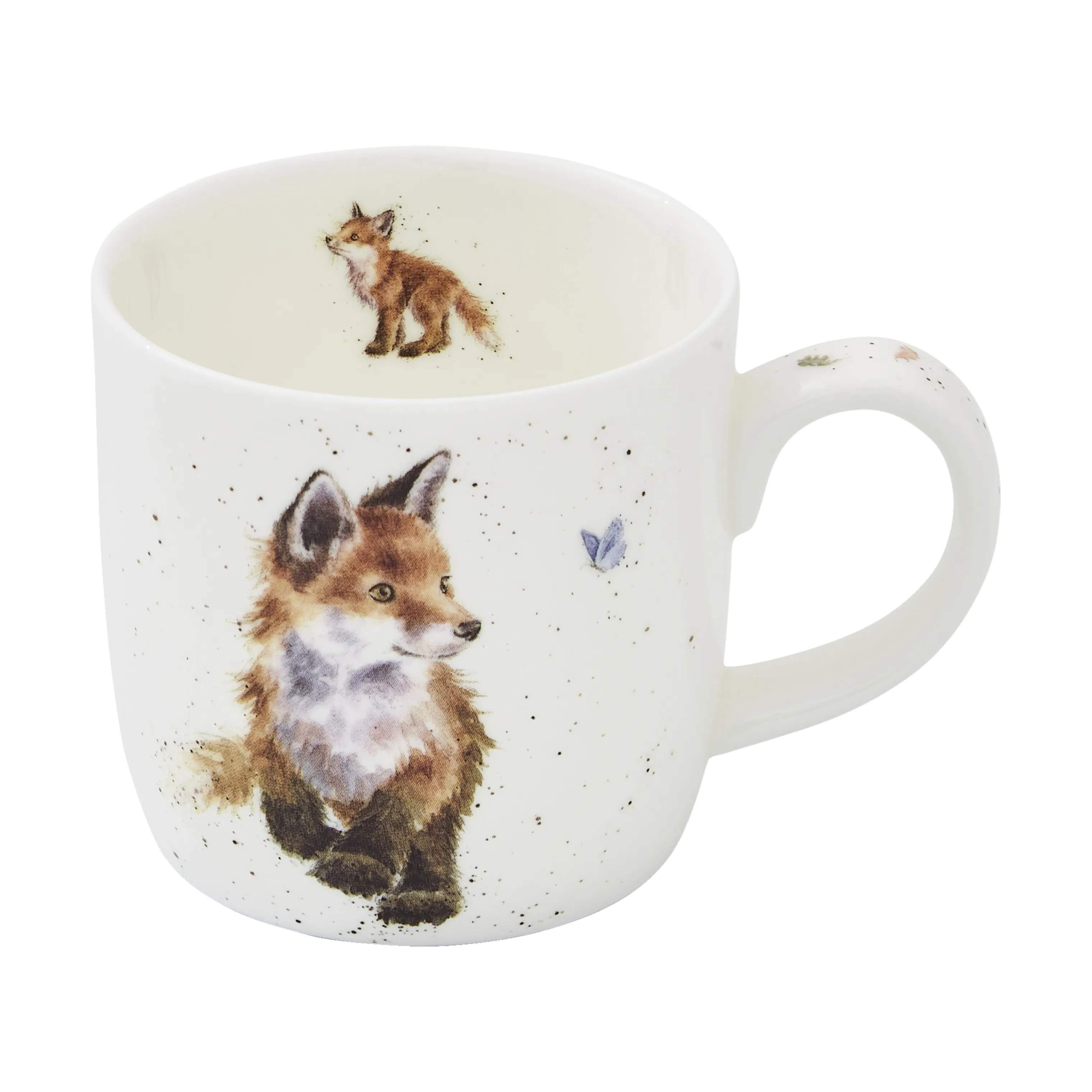 Royal Worcester Krus og kopper med hank Wrendale Krus - Born to be wild i Ræv, 1