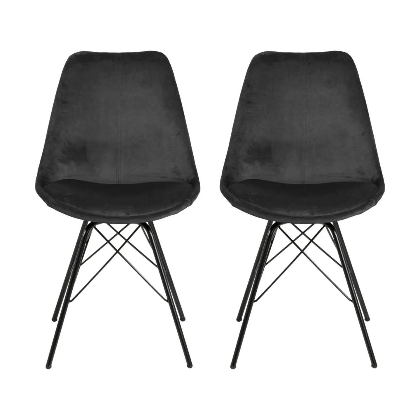 Eris Spisebordsstol - 2 stk., mørkegrå/sort, large