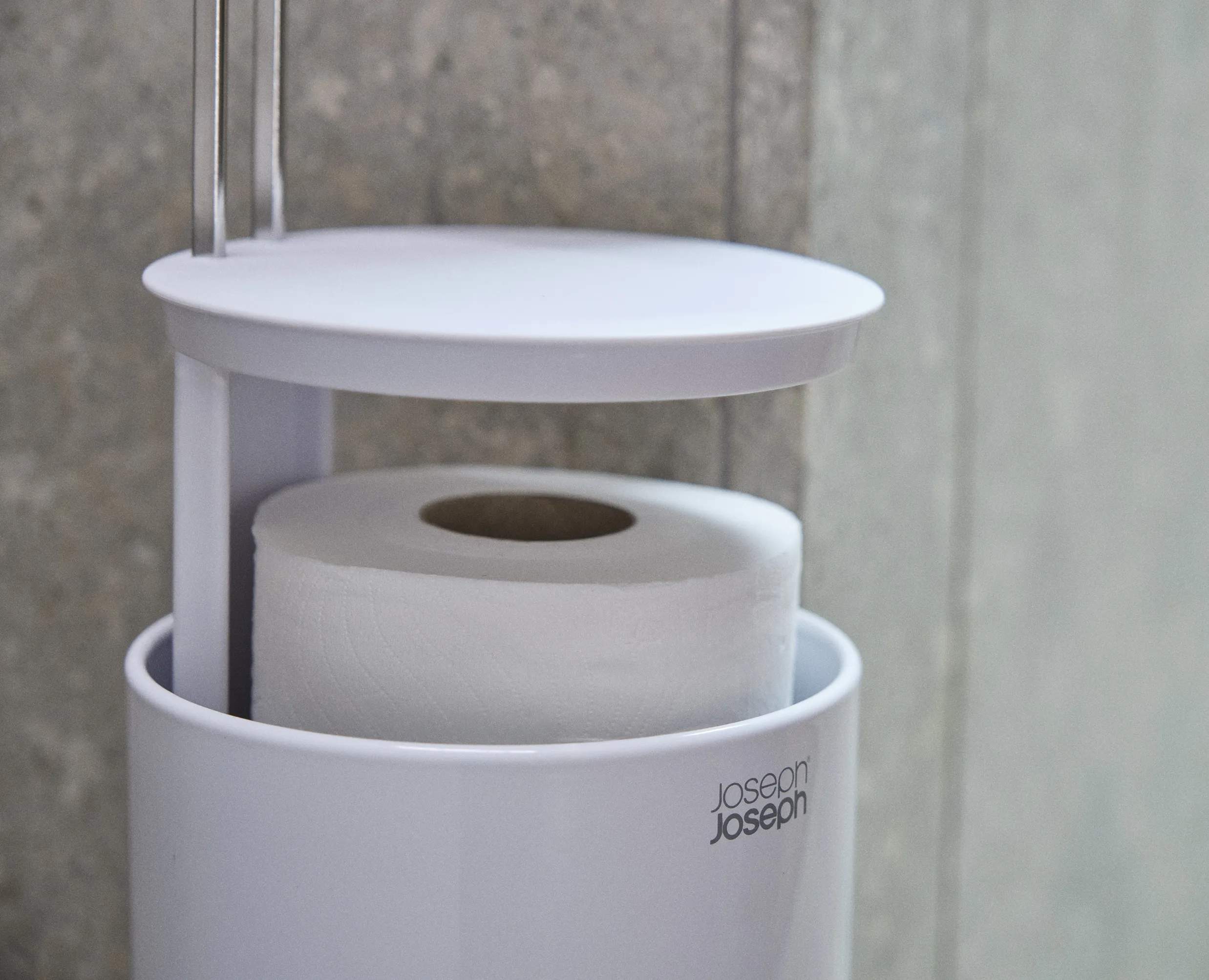 Joseph Joseph Toiletbørster EasyStore™ Toiletpapirsholder i White, 8