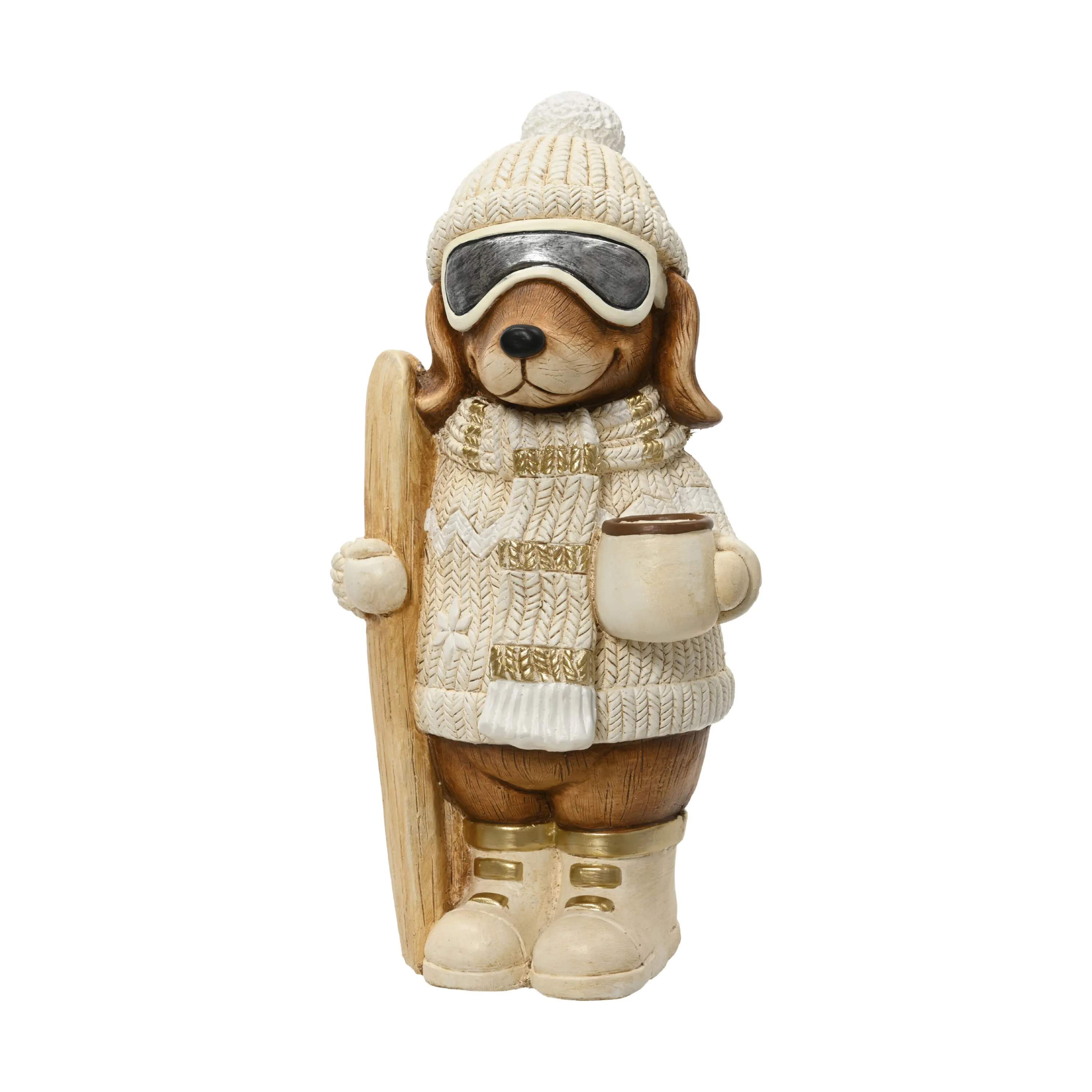 Casa Christmas Julefigurer Skihund i Skihund - Stående, 1
