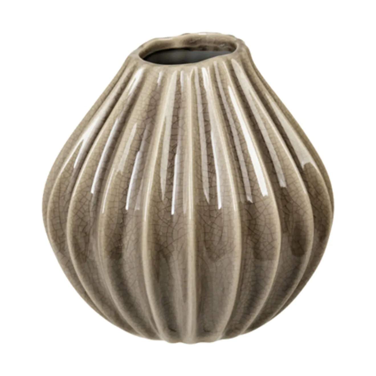 Wide Vase, beige, large