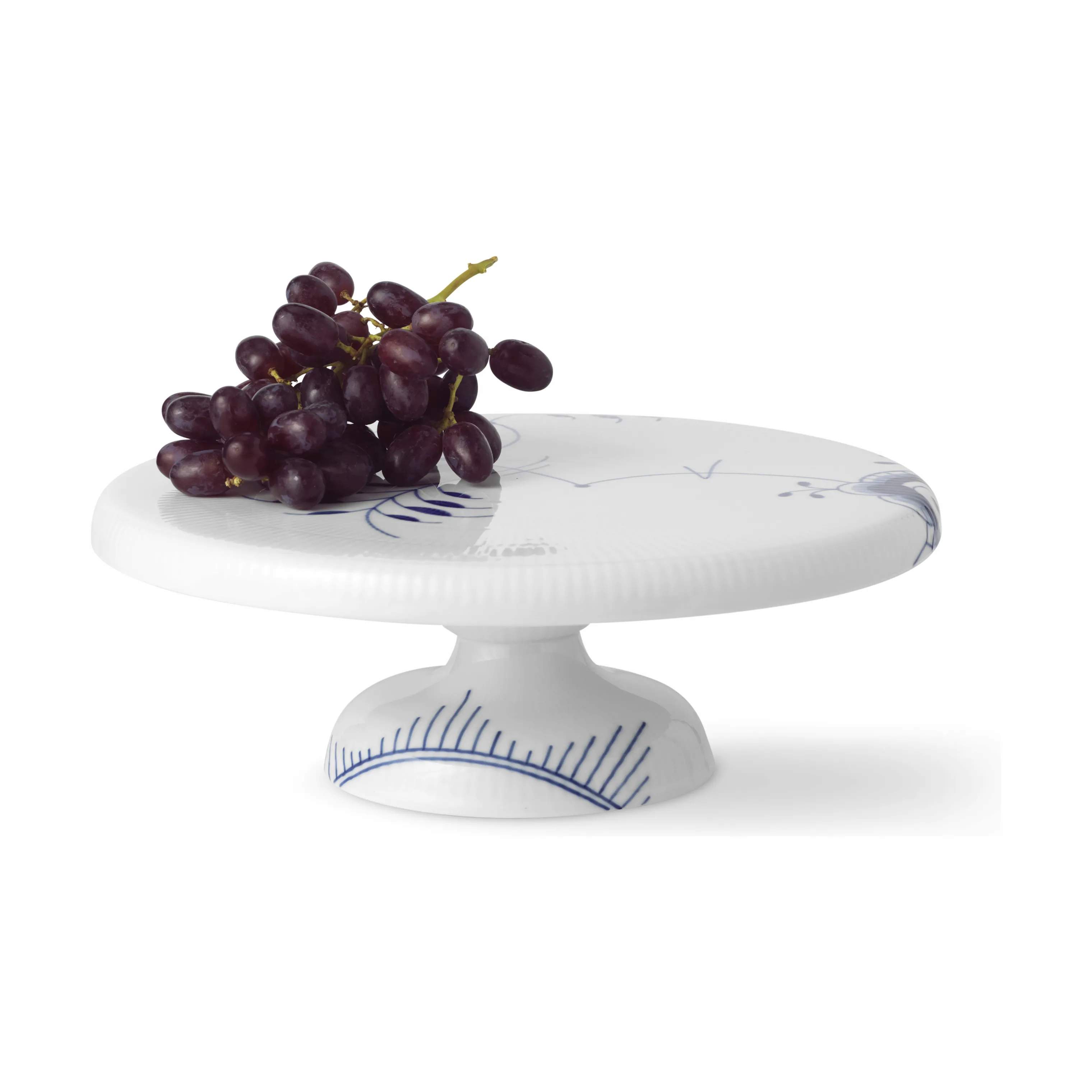 Royal Copenhagen Lagkagefade Blå Mega Riflet Kageopsats i 29,5 cm, 6