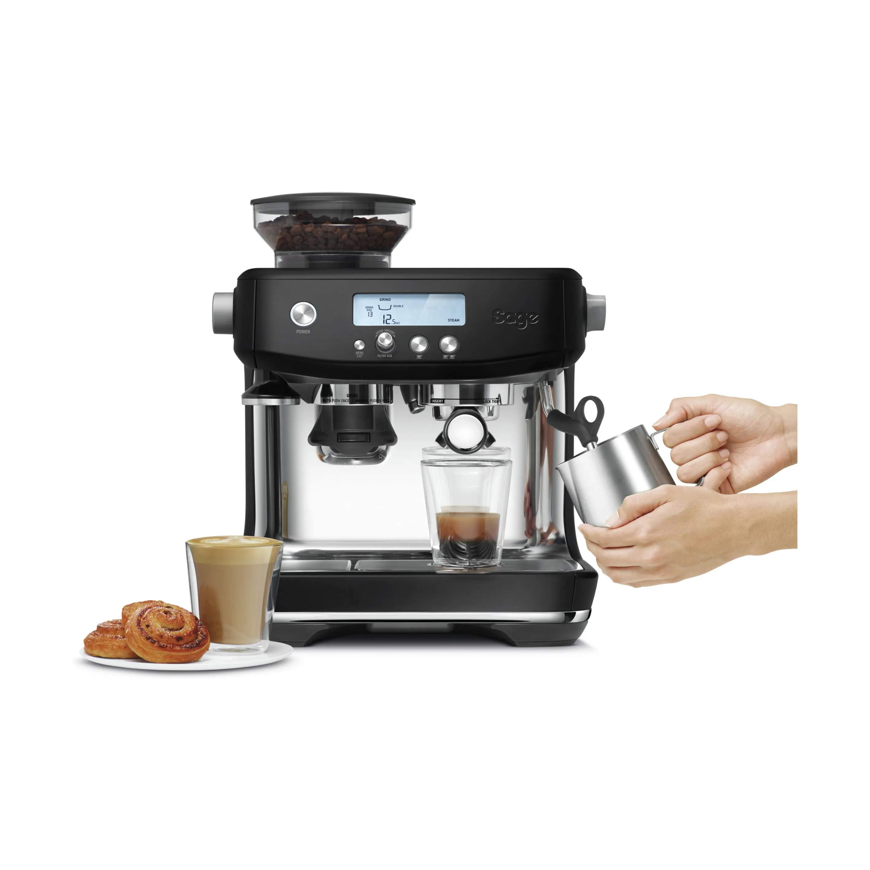 Sage Espressomaskiner Barista Pro Espressomaskine i Black Truffle, 3