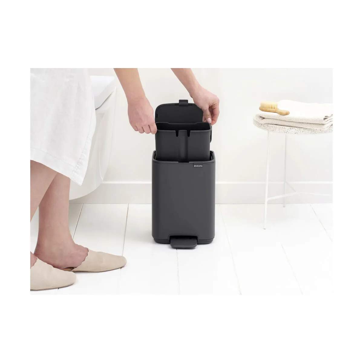 Brabantia Pedalspande Bo Pedalspand i Grå, 4 L, 3