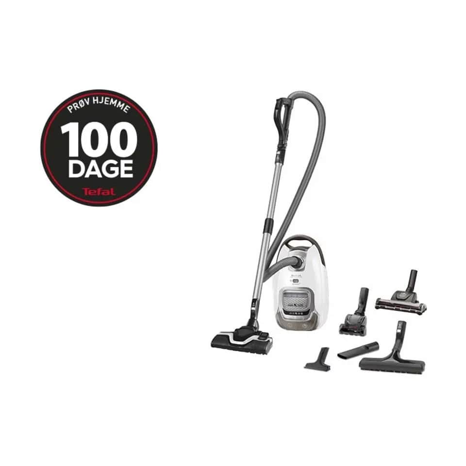 Tefal Støvsugere Silence Force Total Clean Animal Støvsuger i Hvid/sølv, 1