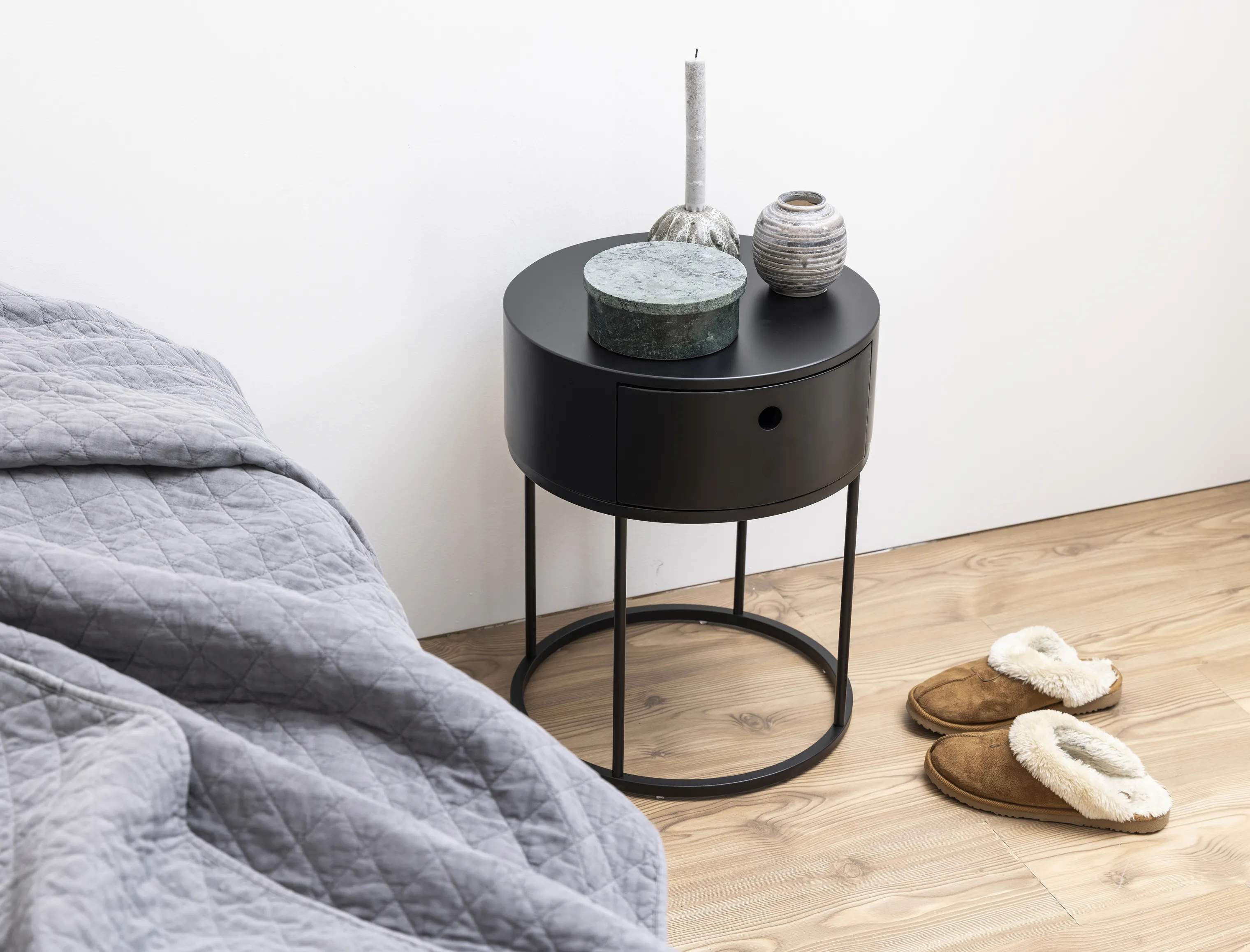 CASA Living Sengeborde Polo Natbord i Sort, 2