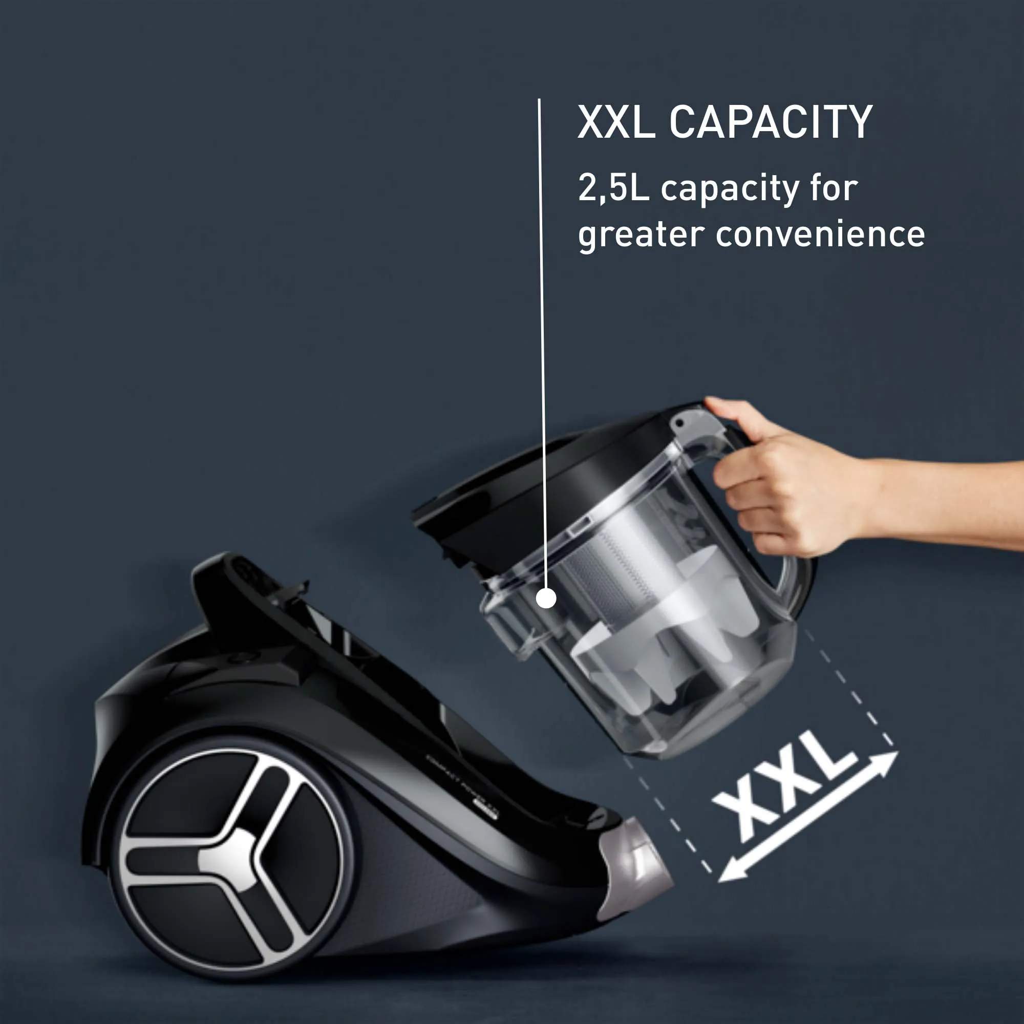 Tefal Støvsugere Compact Power XXL Cyclonic Støvsuger i Sort/sølv, 2